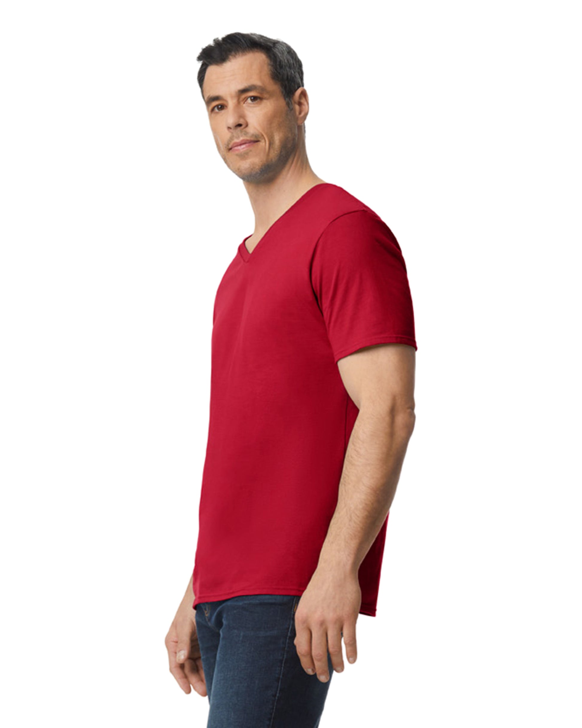 Unisex Softstyle® V-Neck T-Shirt - Cherry Red