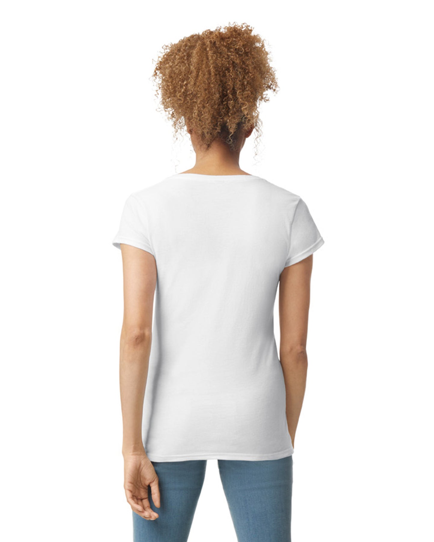 Women's SoftStyle® Fitted V-Neck T-Shirt - White