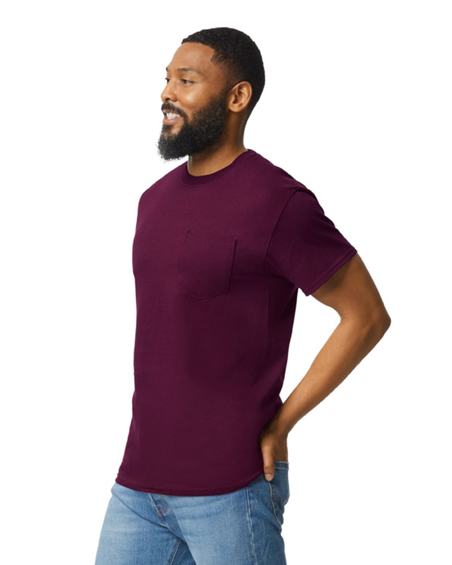 Unisex Ultra Cotton® Pocket T-Shirt - Maroon