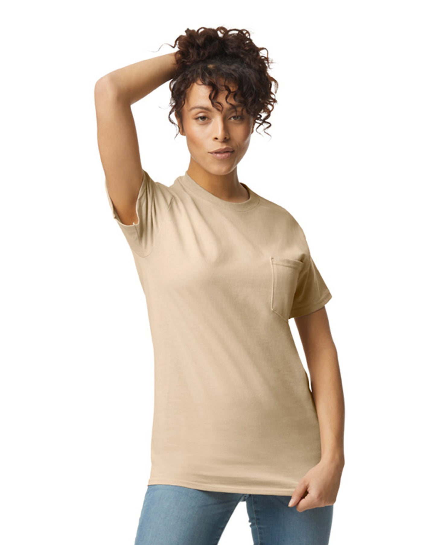 Unisex Ultra Cotton® Pocket T-Shirt - Sand