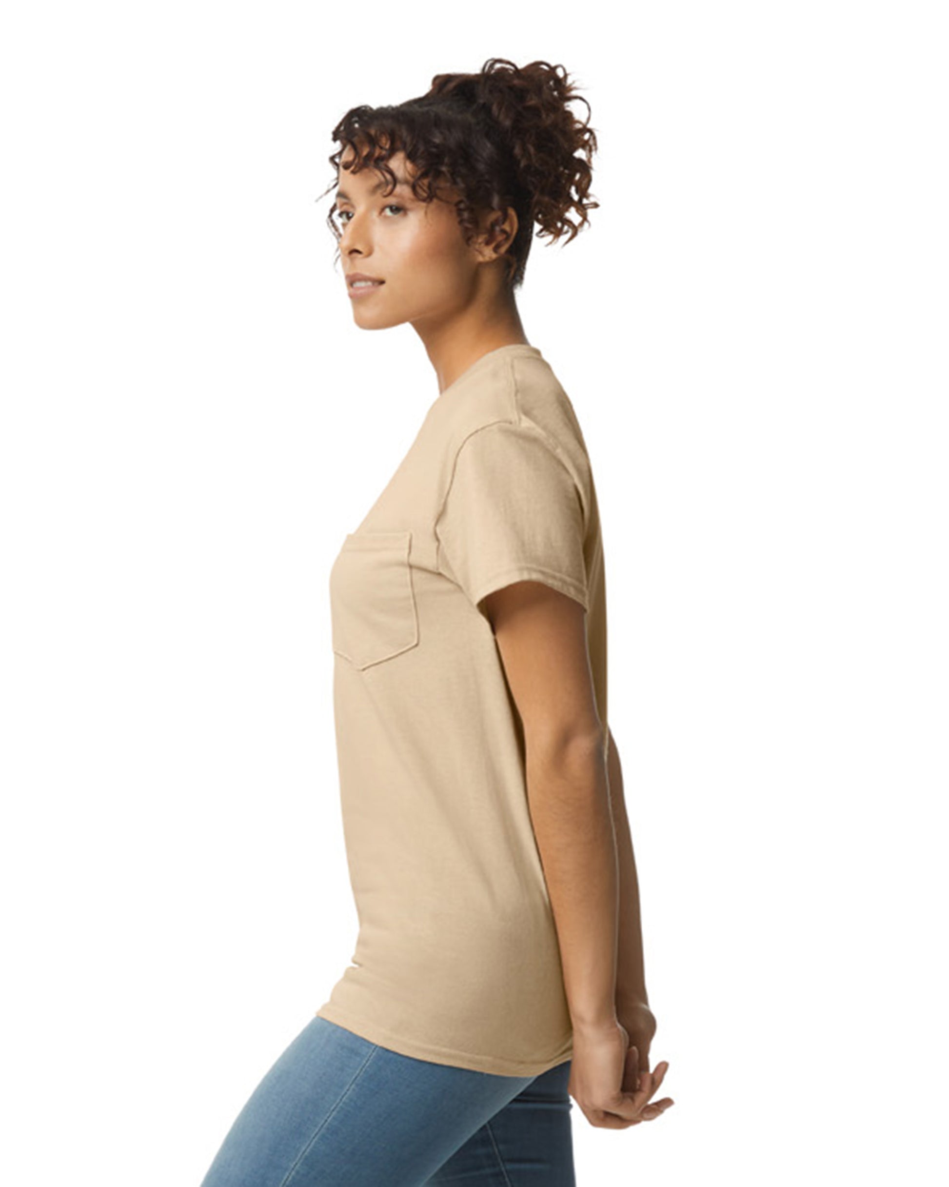 Unisex Ultra Cotton® Pocket T-Shirt - Sand