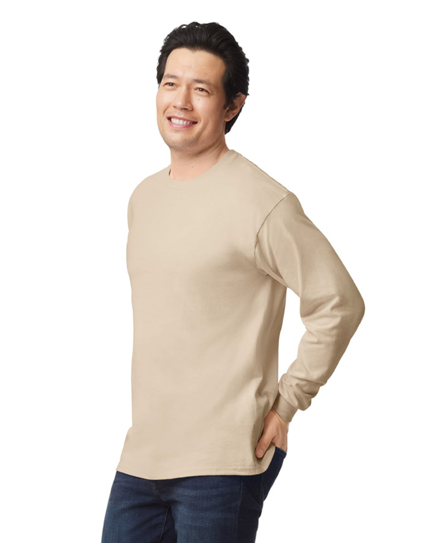 Unisex Ultra Cotton® Long-Sleeve T-Shirt - Sand