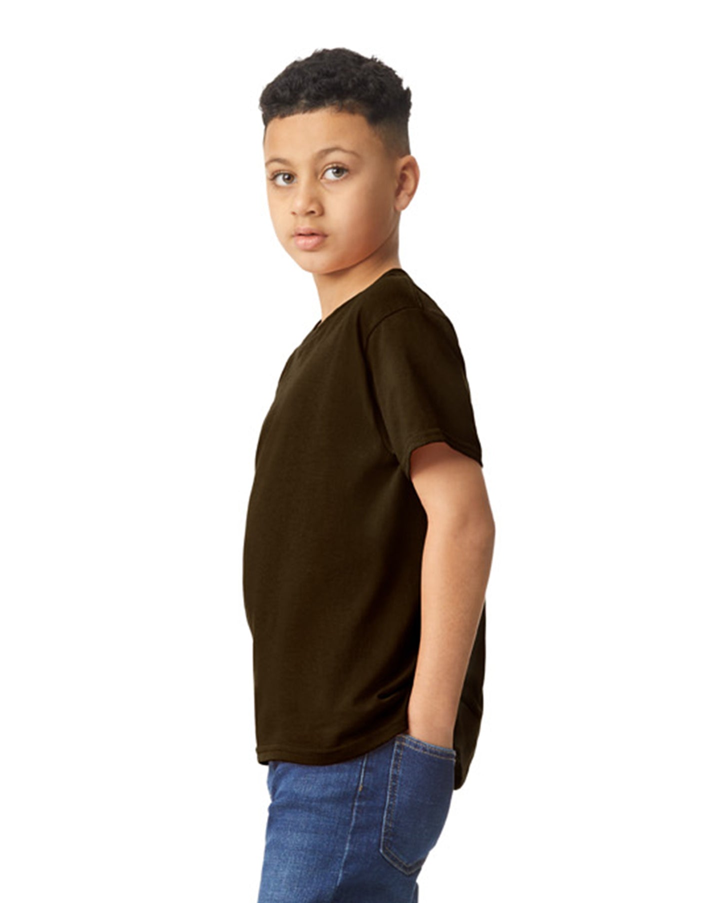 Youth Heavy Cotton��� T-Shirt - Dark Chocolate