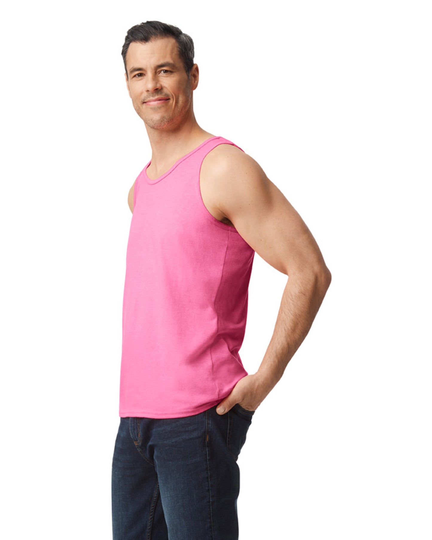Unisex Heavy Cotton™ Tank - Safety Pink
