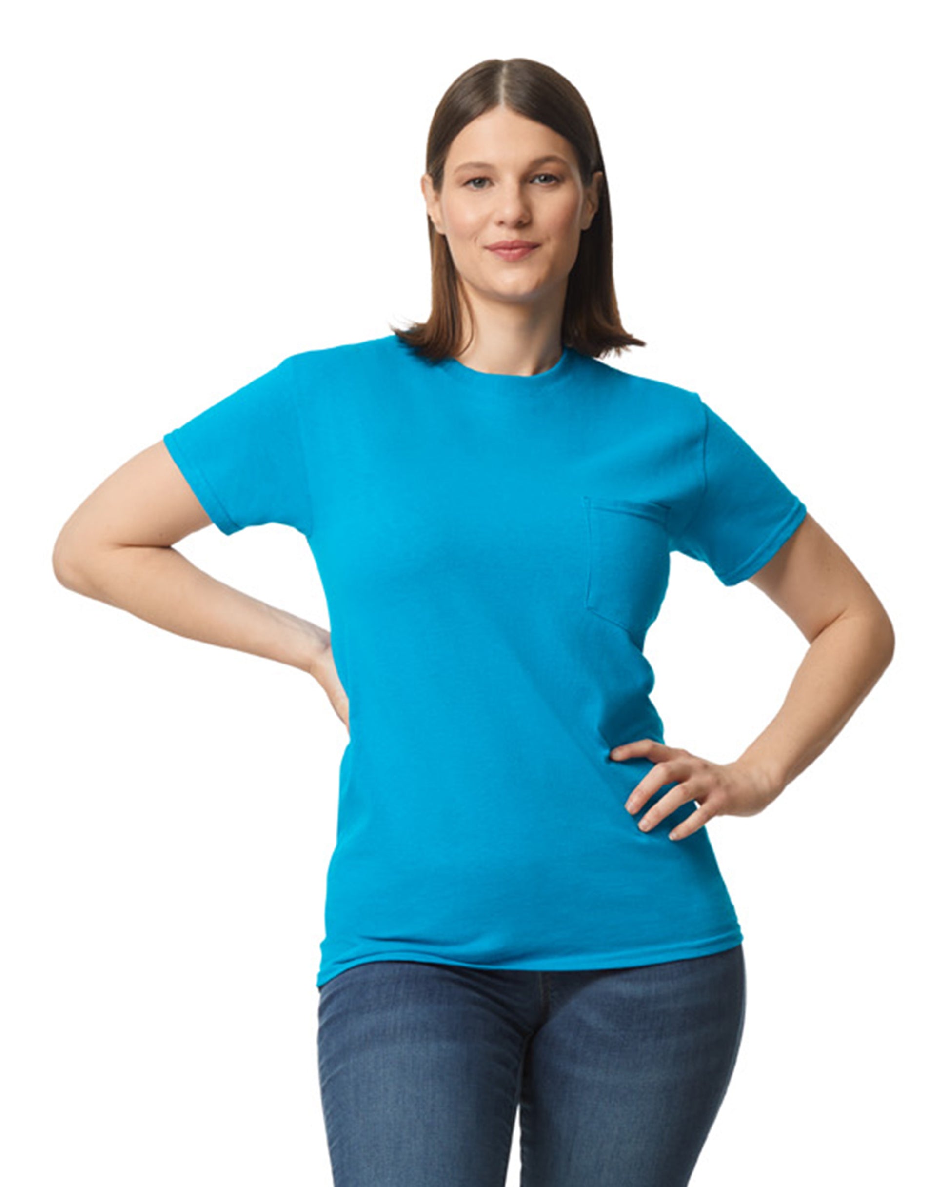 Unisex Heavy Cotton™ Pocket T-Shirt - Sapphire
