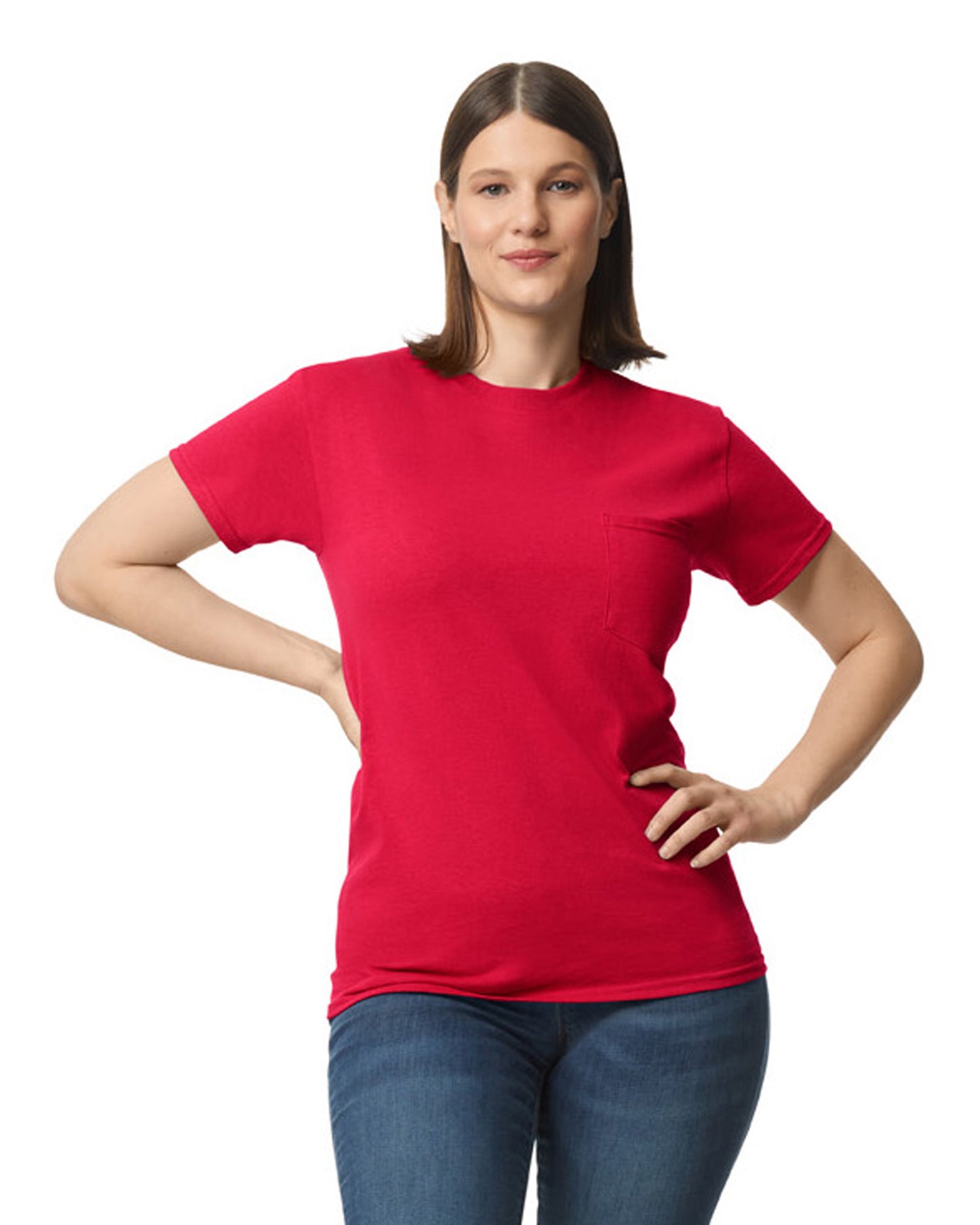 Unisex Heavy Cotton™ Pocket T-Shirt - Red