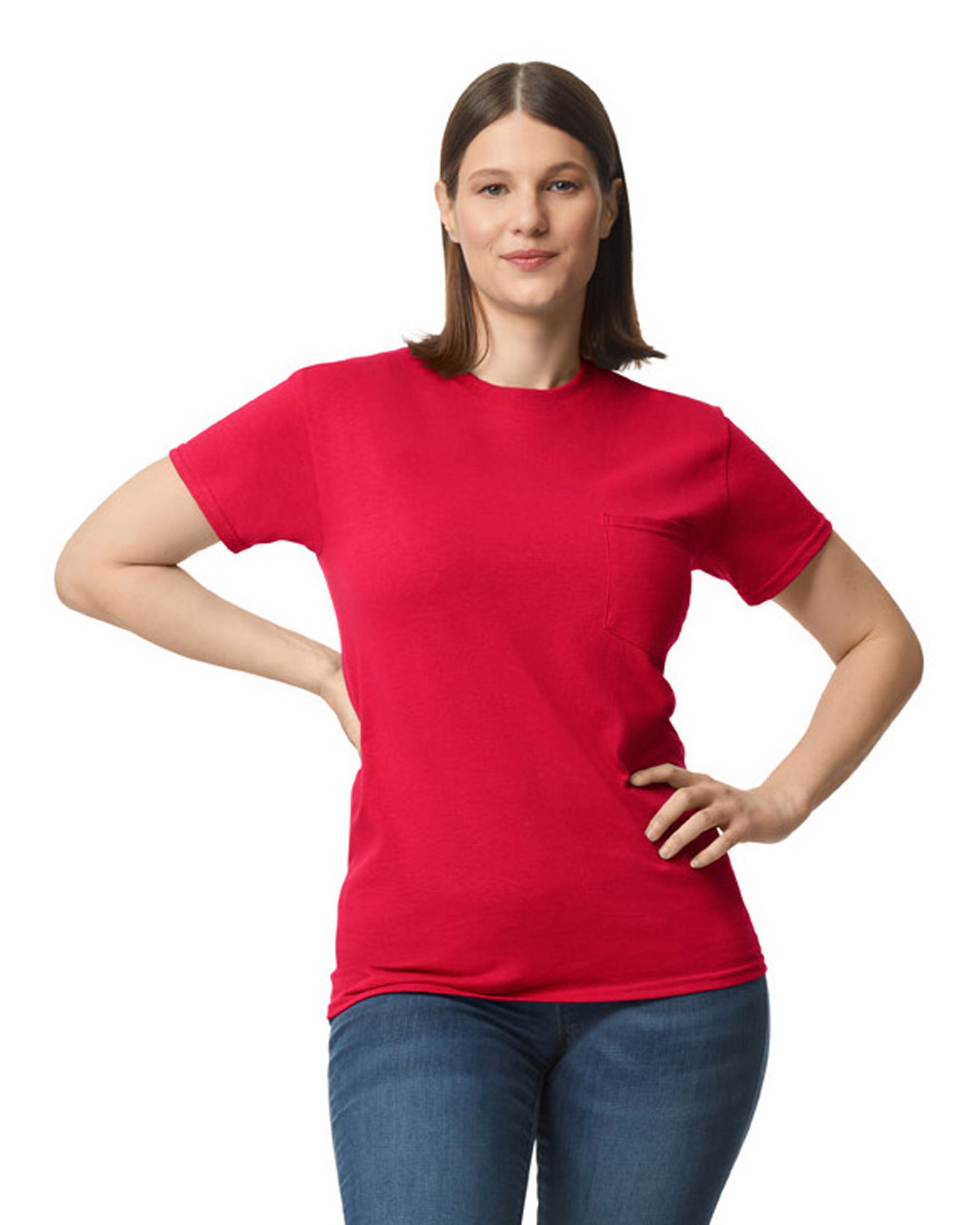 Unisex Heavy Cotton™ Pocket T-Shirt - Red