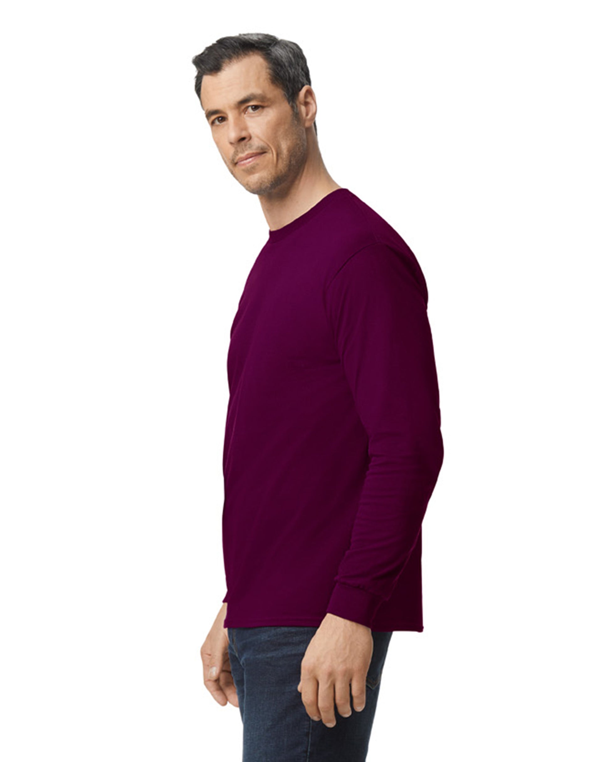 Unisex Heavy Cotton™ Long-Sleeve T-Shirt - Maroon