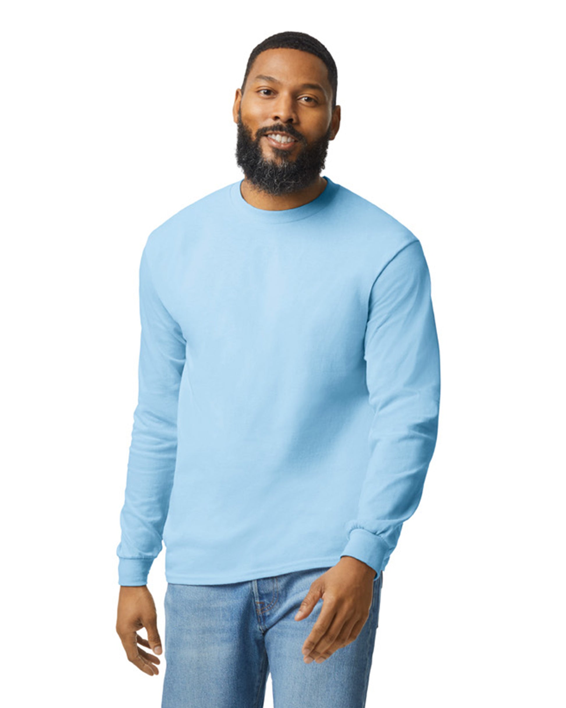 Unisex Heavy Cotton™ Long-Sleeve T-Shirt - Light Blue