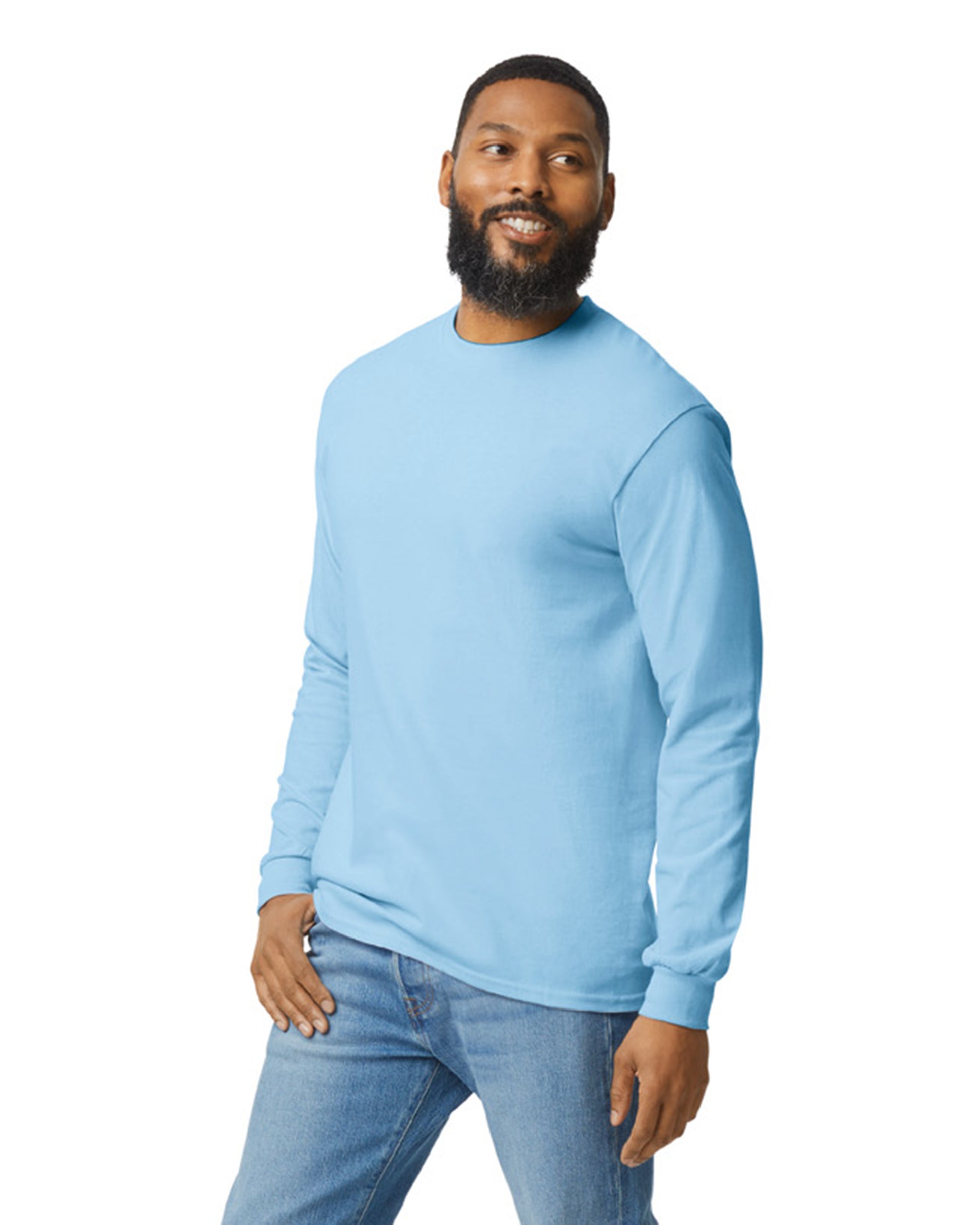 Unisex Heavy Cotton™ Long-Sleeve T-Shirt - Light Blue