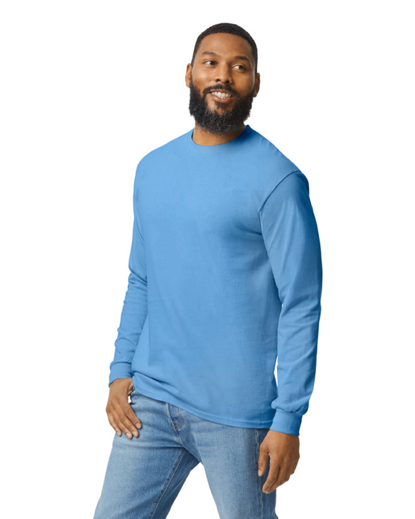 Unisex Heavy Cotton™ Long-Sleeve T-Shirt - Carolina Blue