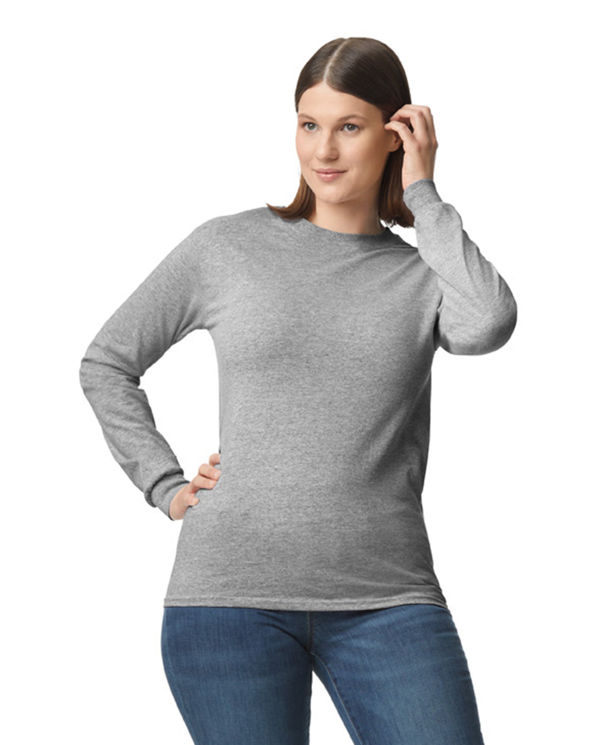 Unisex Heavy Cotton™ Long-Sleeve T-Shirt - Sport Gray