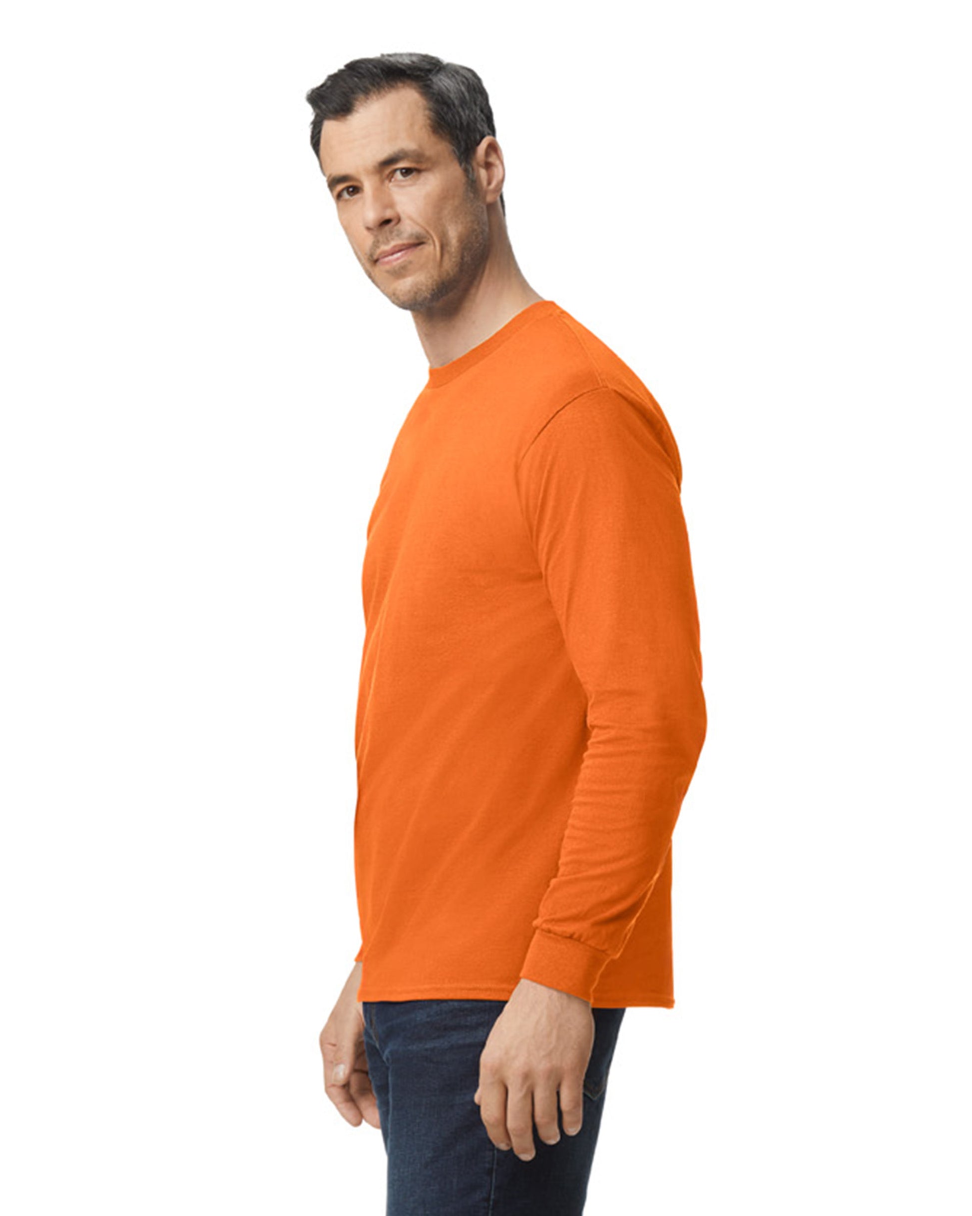 Unisex Heavy Cotton™ Long-Sleeve T-Shirt - Safety Orange