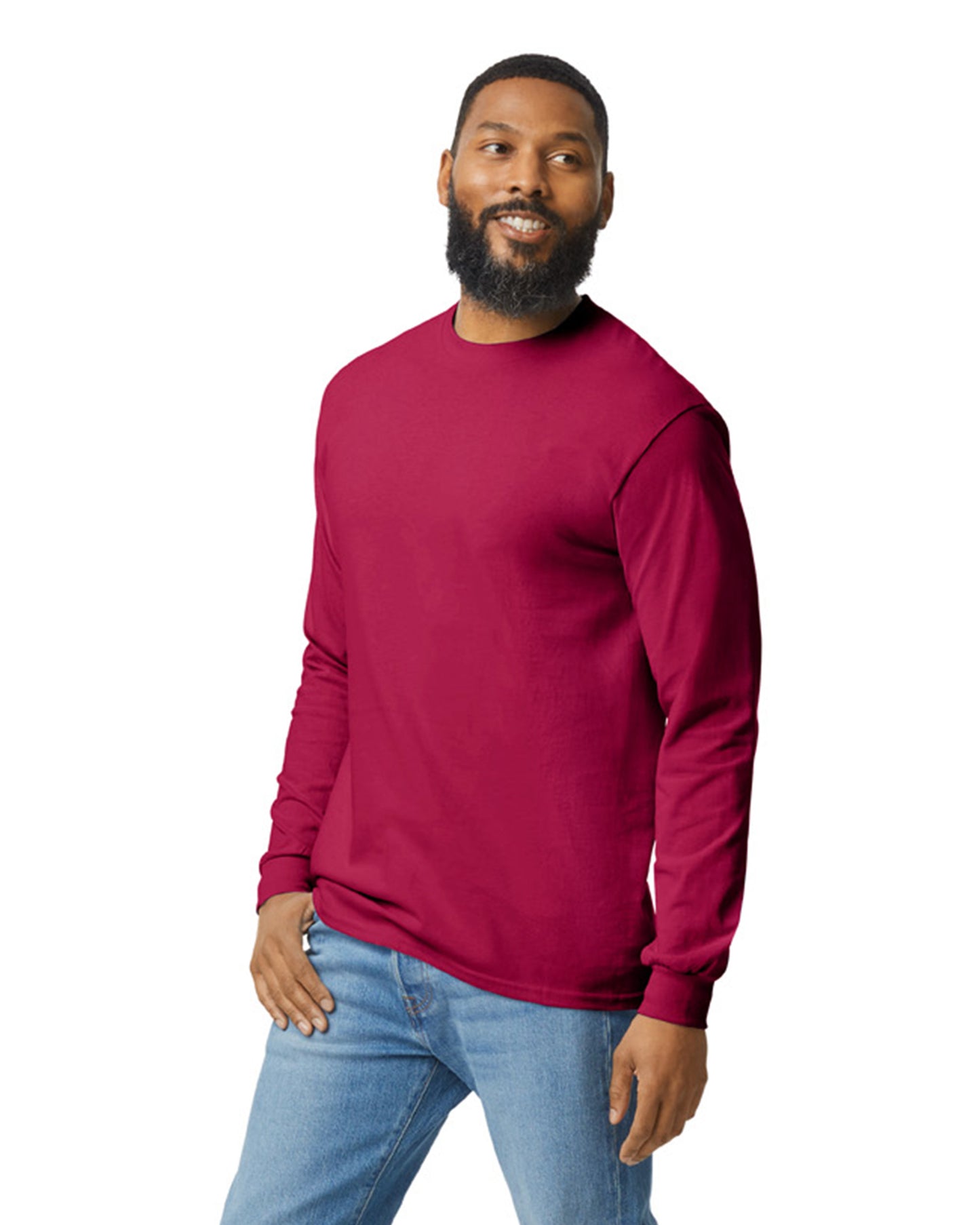 Unisex Heavy Cotton™ Long-Sleeve T-Shirt - Cardinal Red