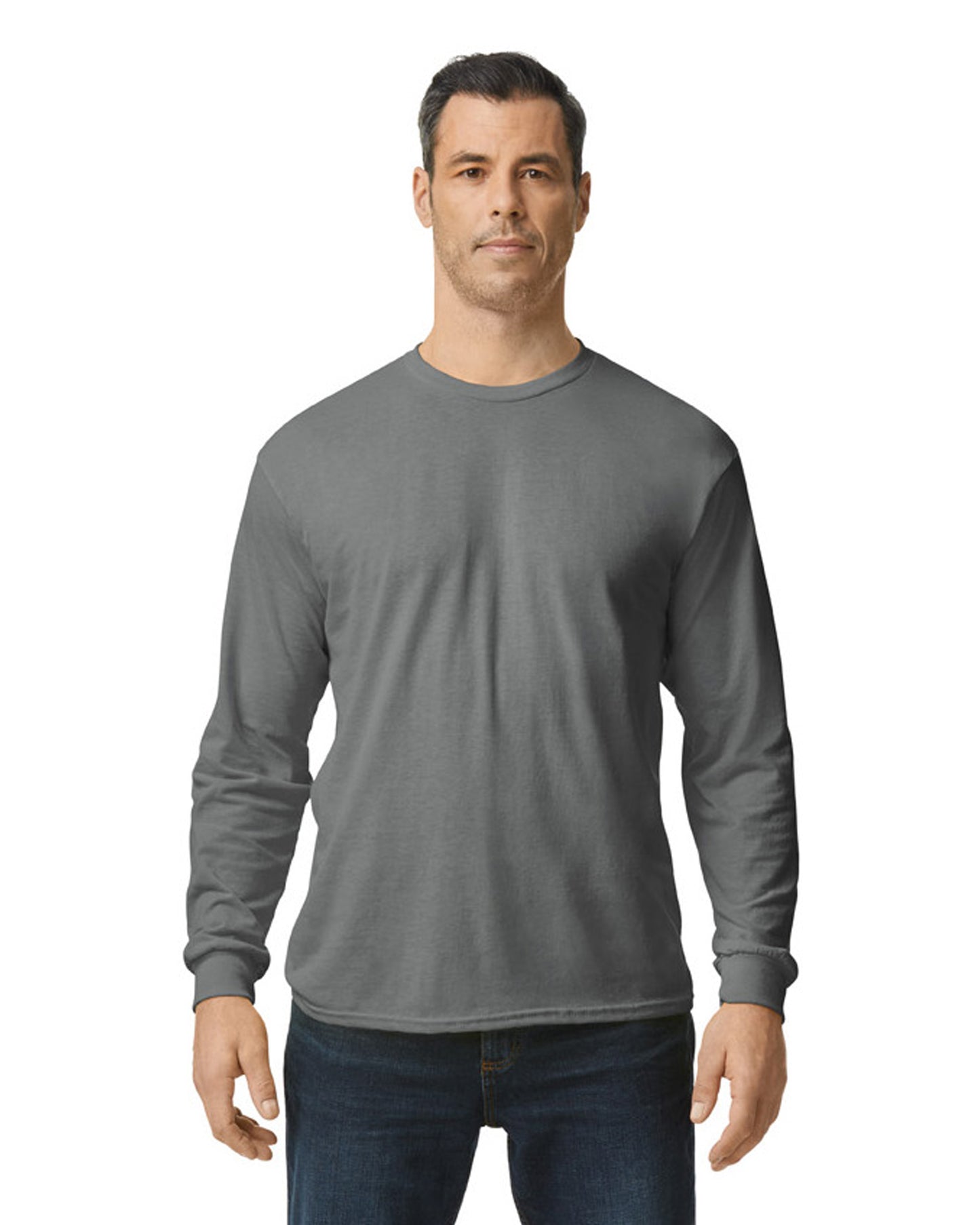Unisex Heavy Cotton™ Long-Sleeve T-Shirt - Charcoal
