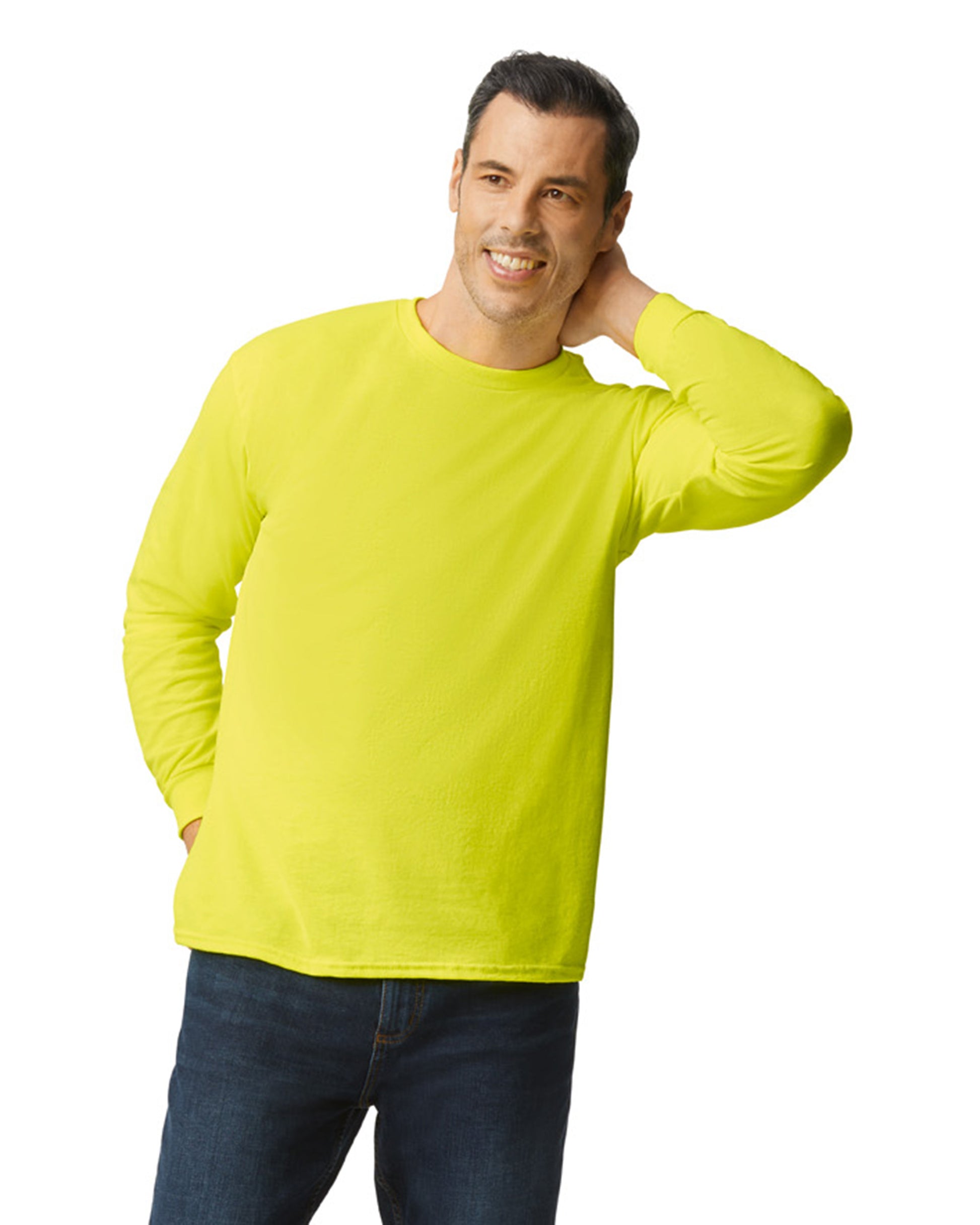Unisex Heavy Cotton™ Long-Sleeve T-Shirt - Safety Green
