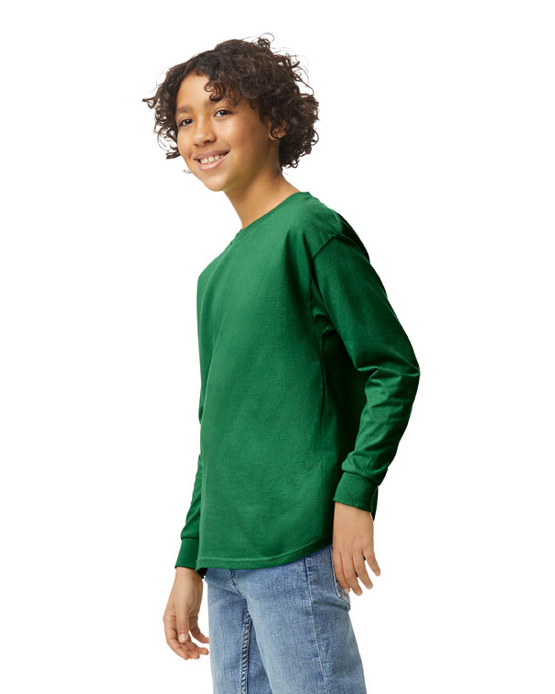 Youth Heavy Cotton™ Long-Sleeve T-Shirt - Forest Green