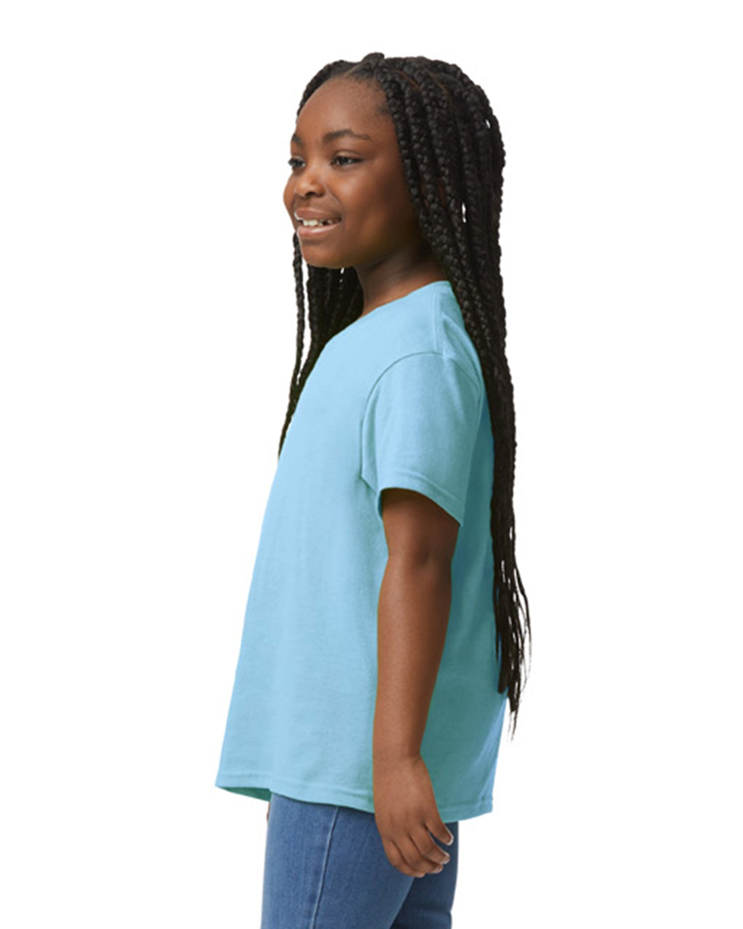 Youth 50/50 T-Shirt - Light Blue