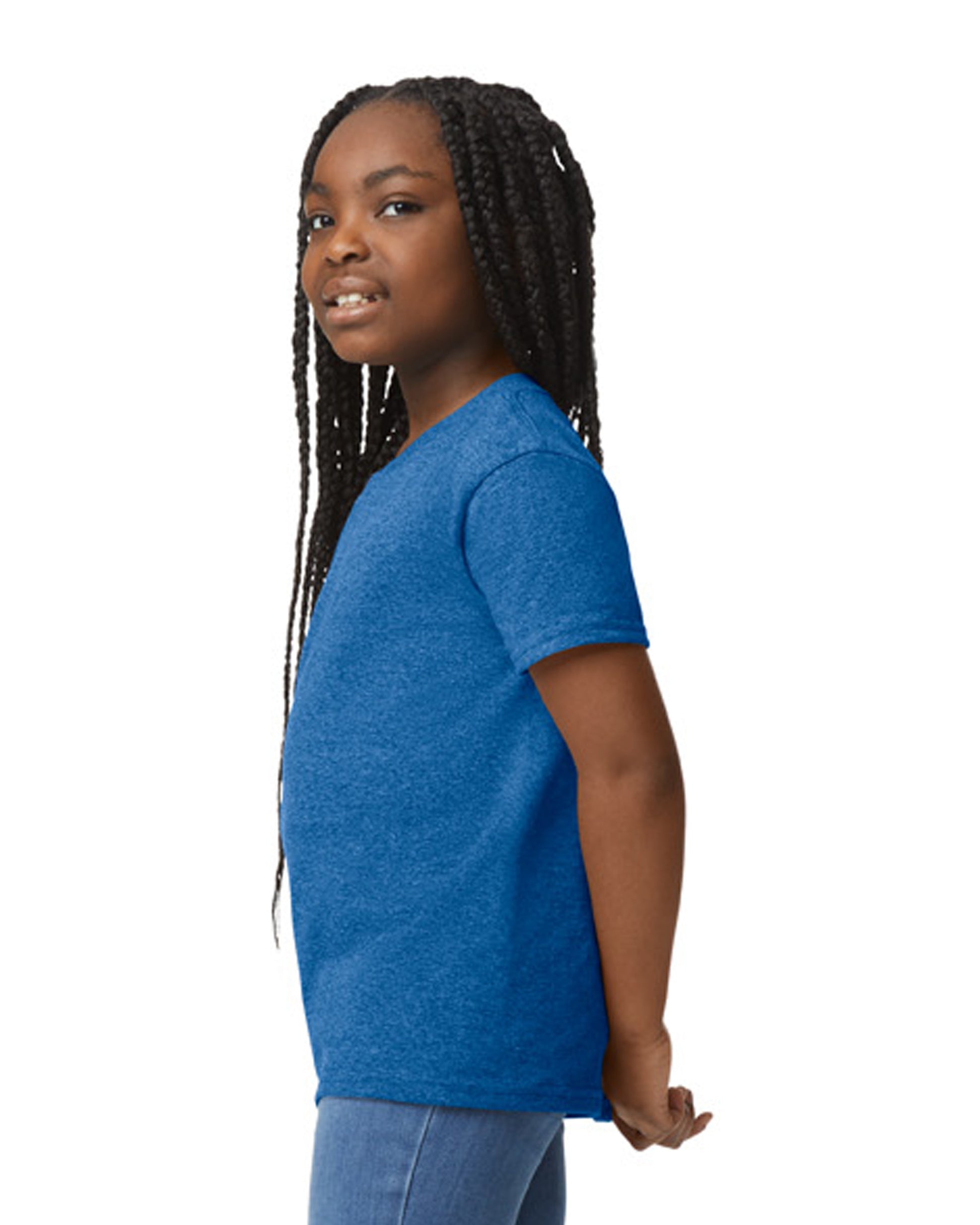 Youth 50/50 T-Shirt - Heather Sport Royal
