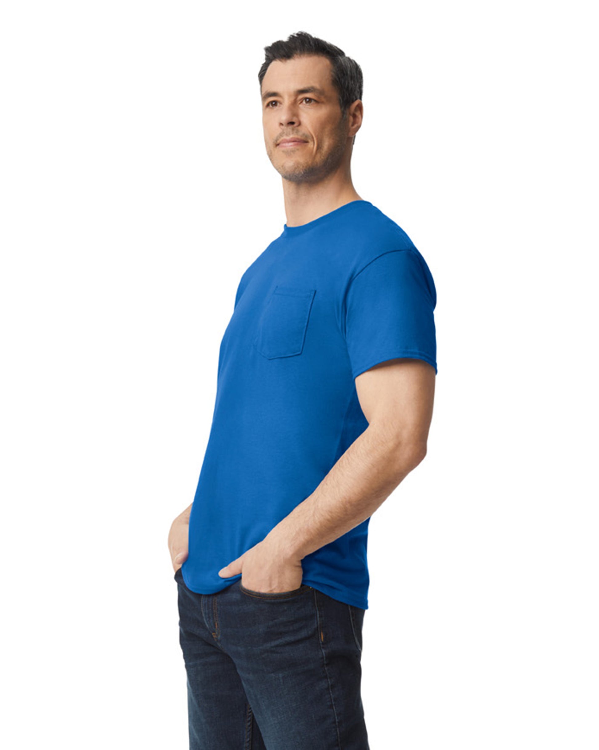 Unisex 50/50 Pocket T-Shirt - Royal