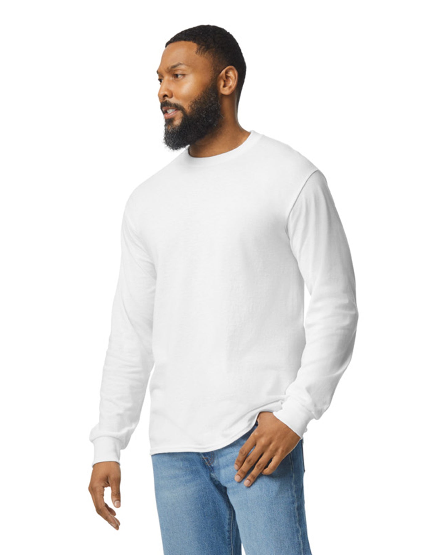 Unisex 50/50 Long-Sleeve T-Shirt - White