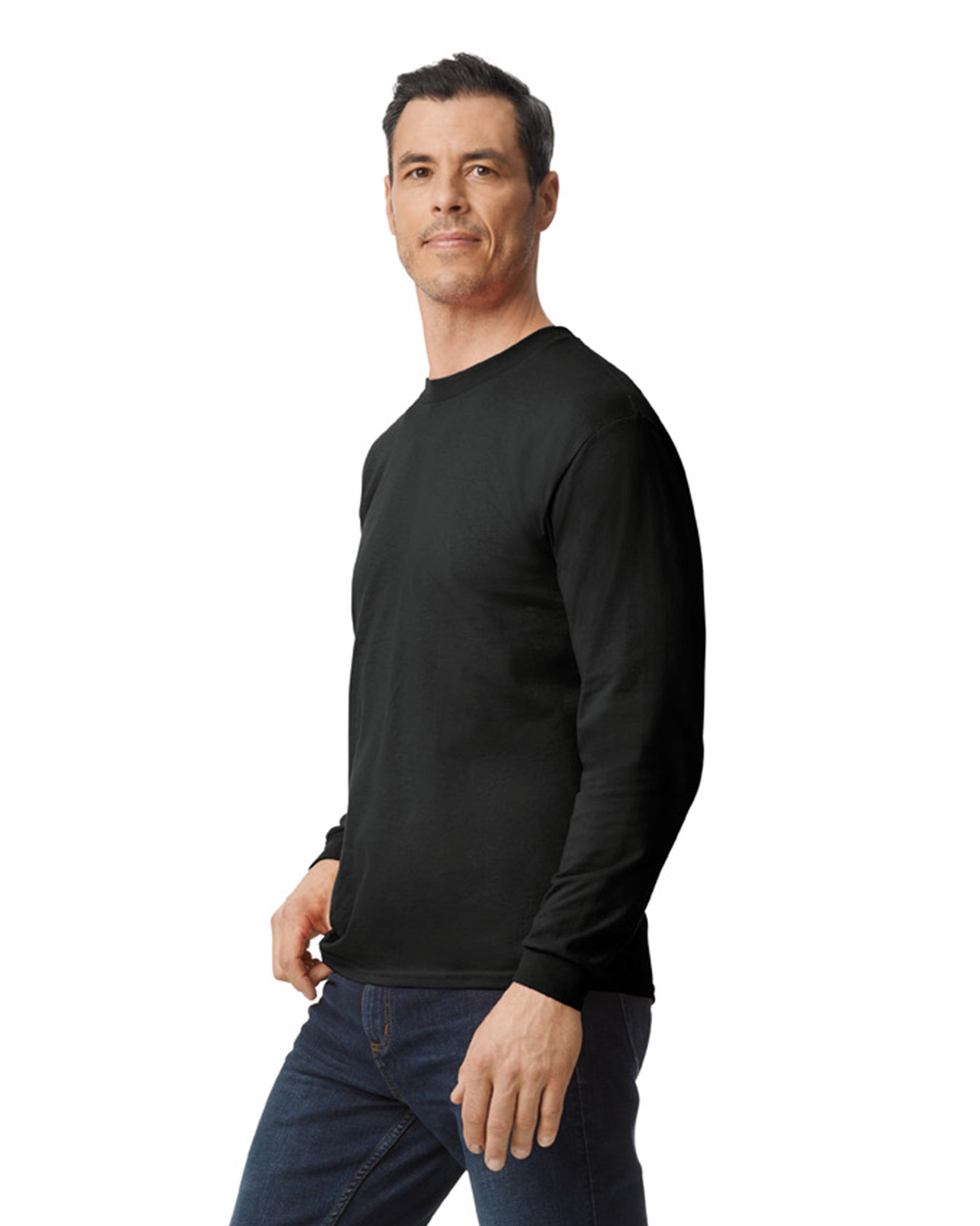 Unisex 50/50 Long-Sleeve T-Shirt - Black