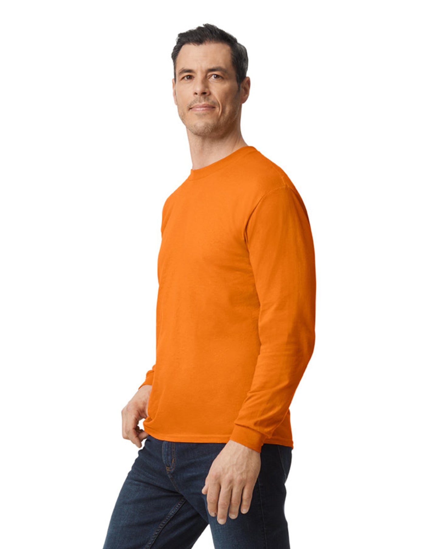 Unisex 50/50 Long-Sleeve T-Shirt - S Orange
