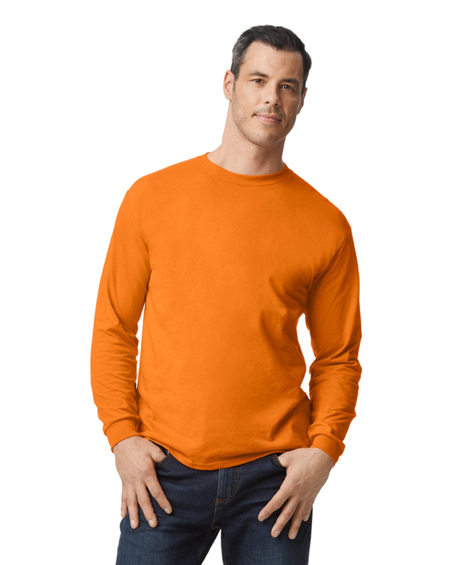 Unisex 50/50 Long-Sleeve T-Shirt - S Orange