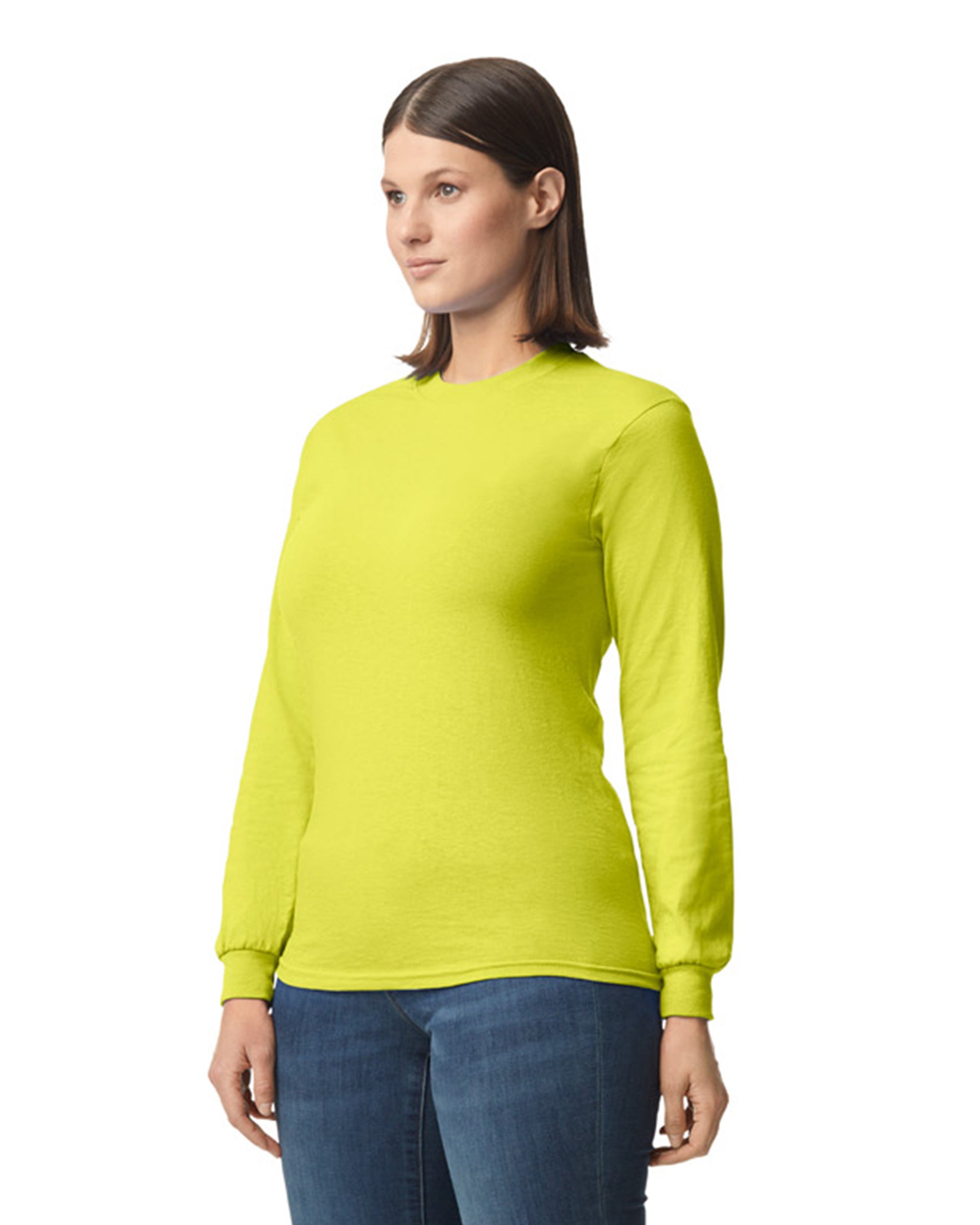 Unisex 50/50 Long-Sleeve T-Shirt - Safety Green