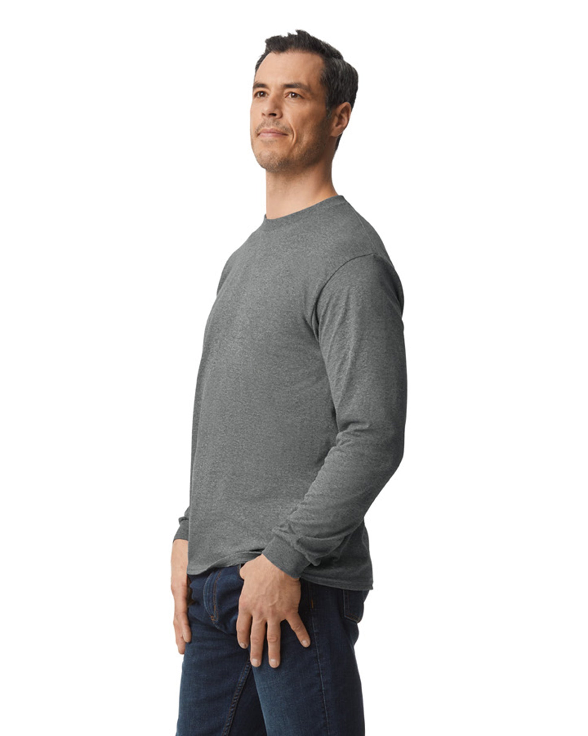 Unisex 50/50 Long-Sleeve T-Shirt - Graphite Heather