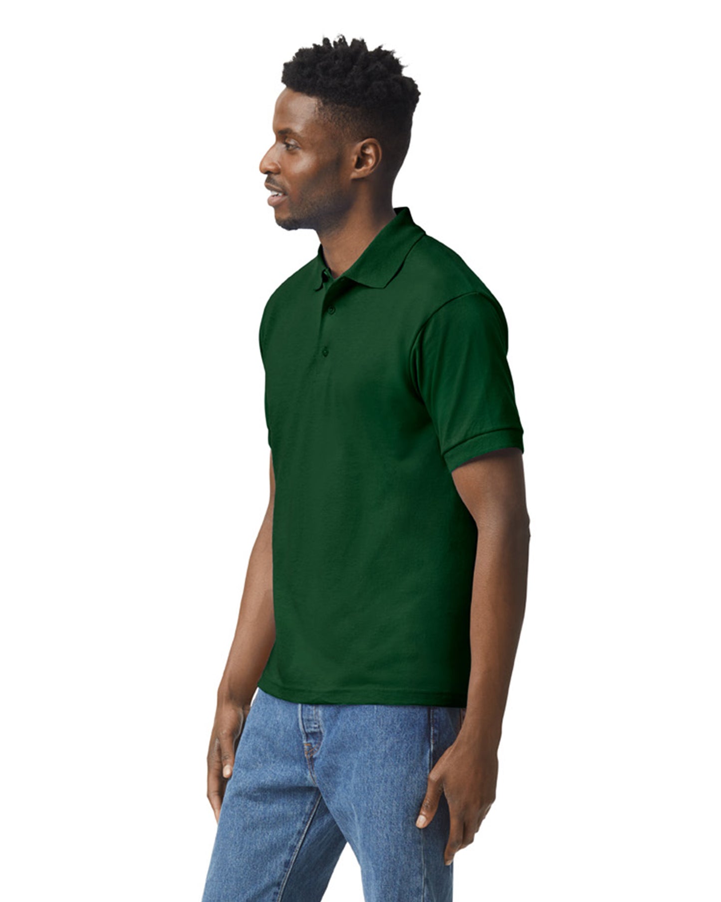 Unisex 50/50 Jersey Polo - Forest Green