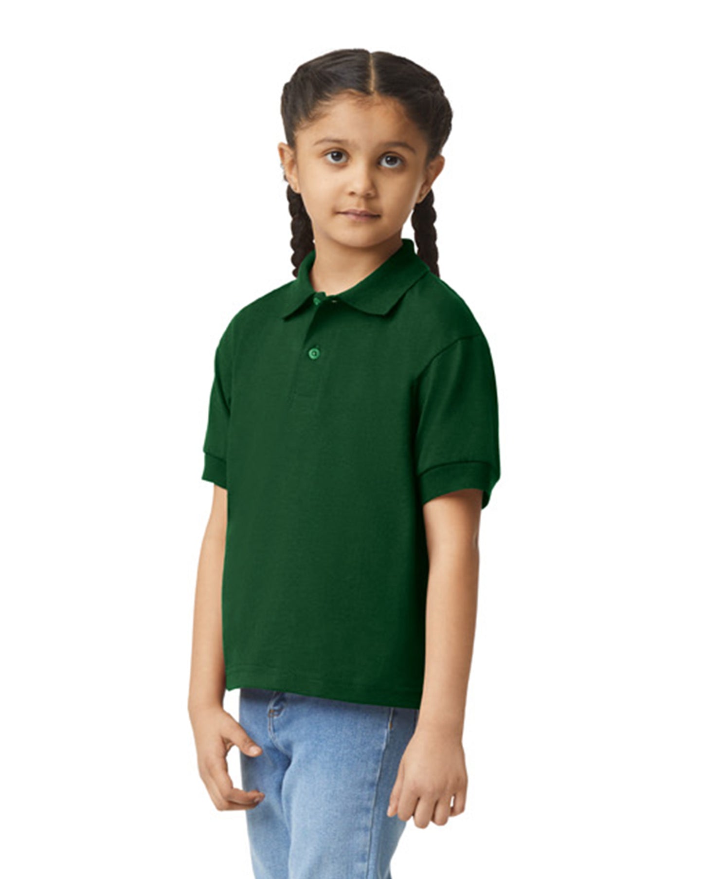 Youth 50/50 Jersey Polo - Forest Green