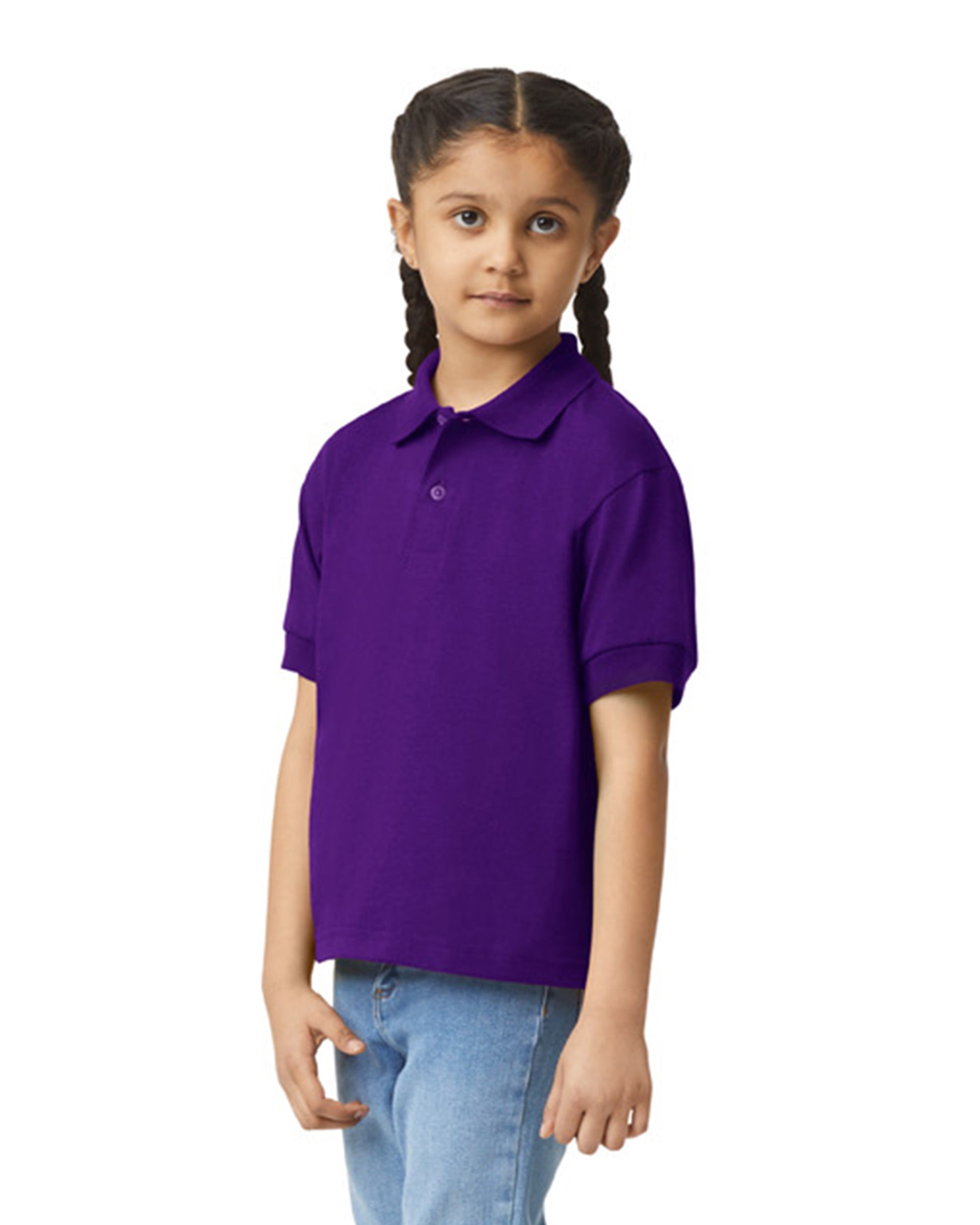 Youth 50/50 Jersey Polo - Purple
