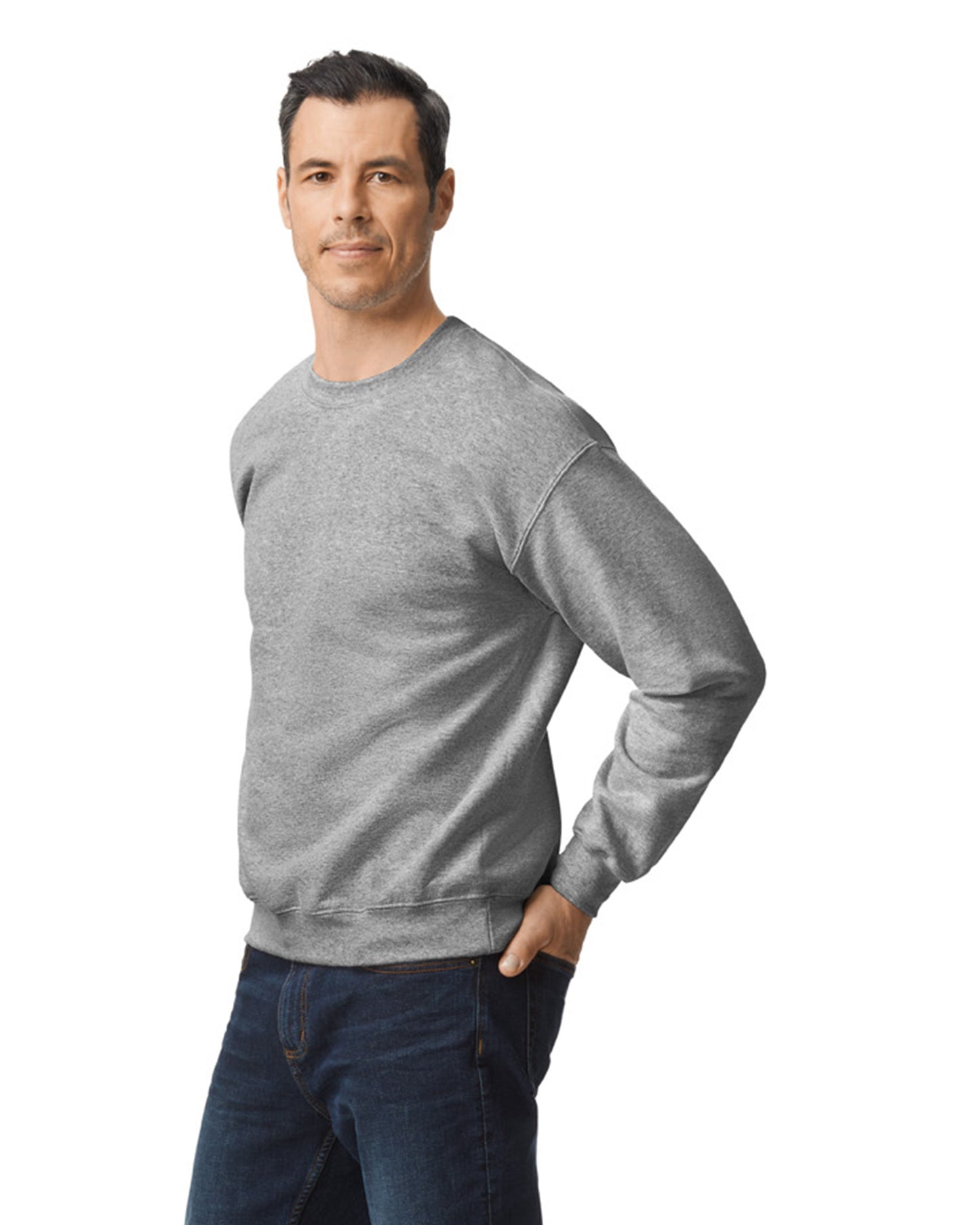 Unisex DryBlend® 50/50 Fleece Crew - Sport Gray