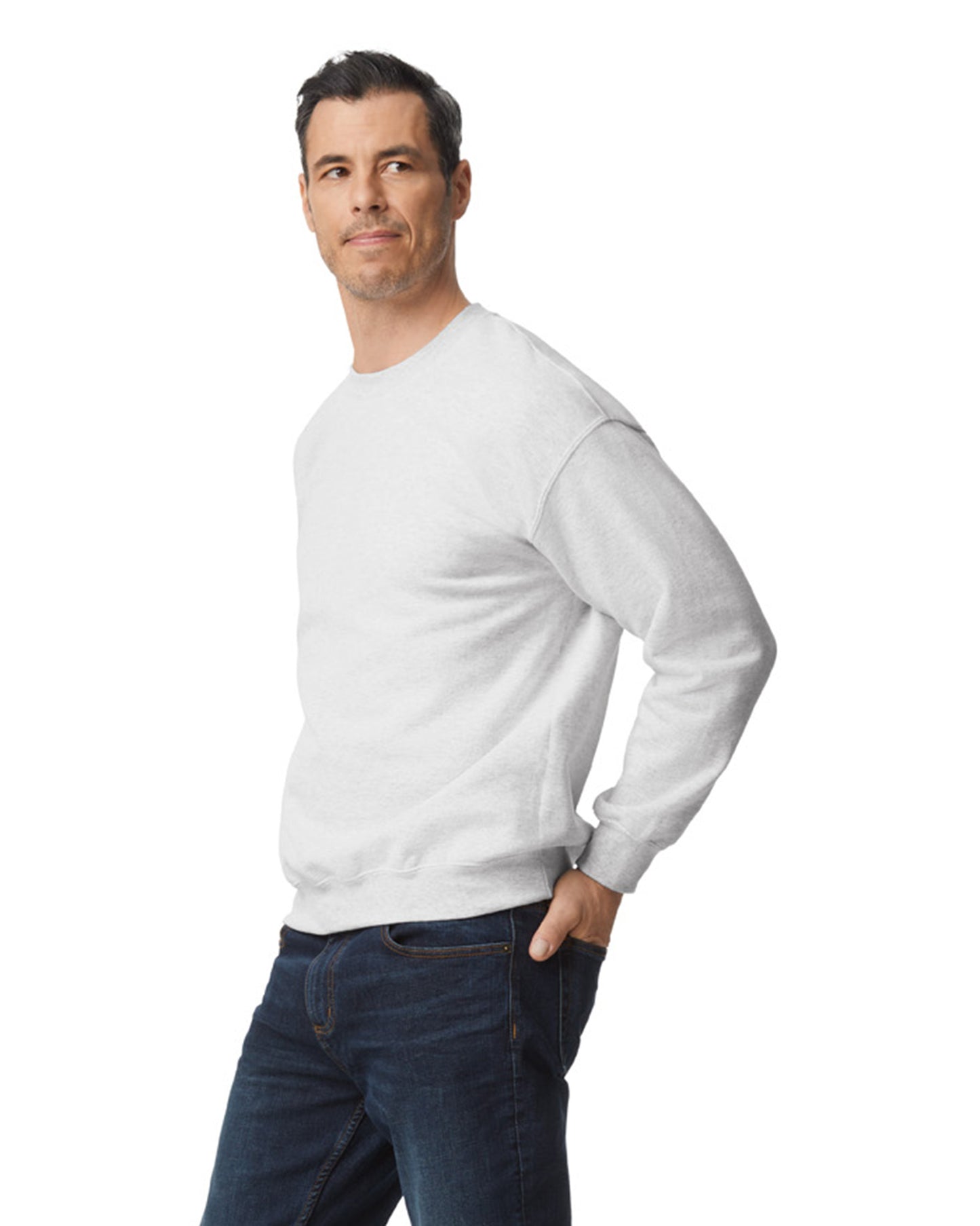 Unisex DryBlend® 50/50 Fleece Crew - Ash