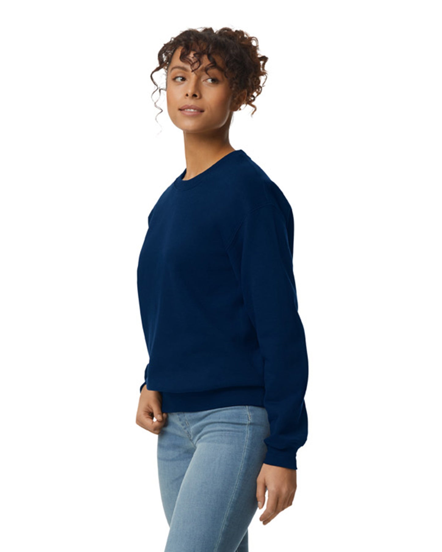 Unisex DryBlend® 50/50 Fleece Crew - Navy