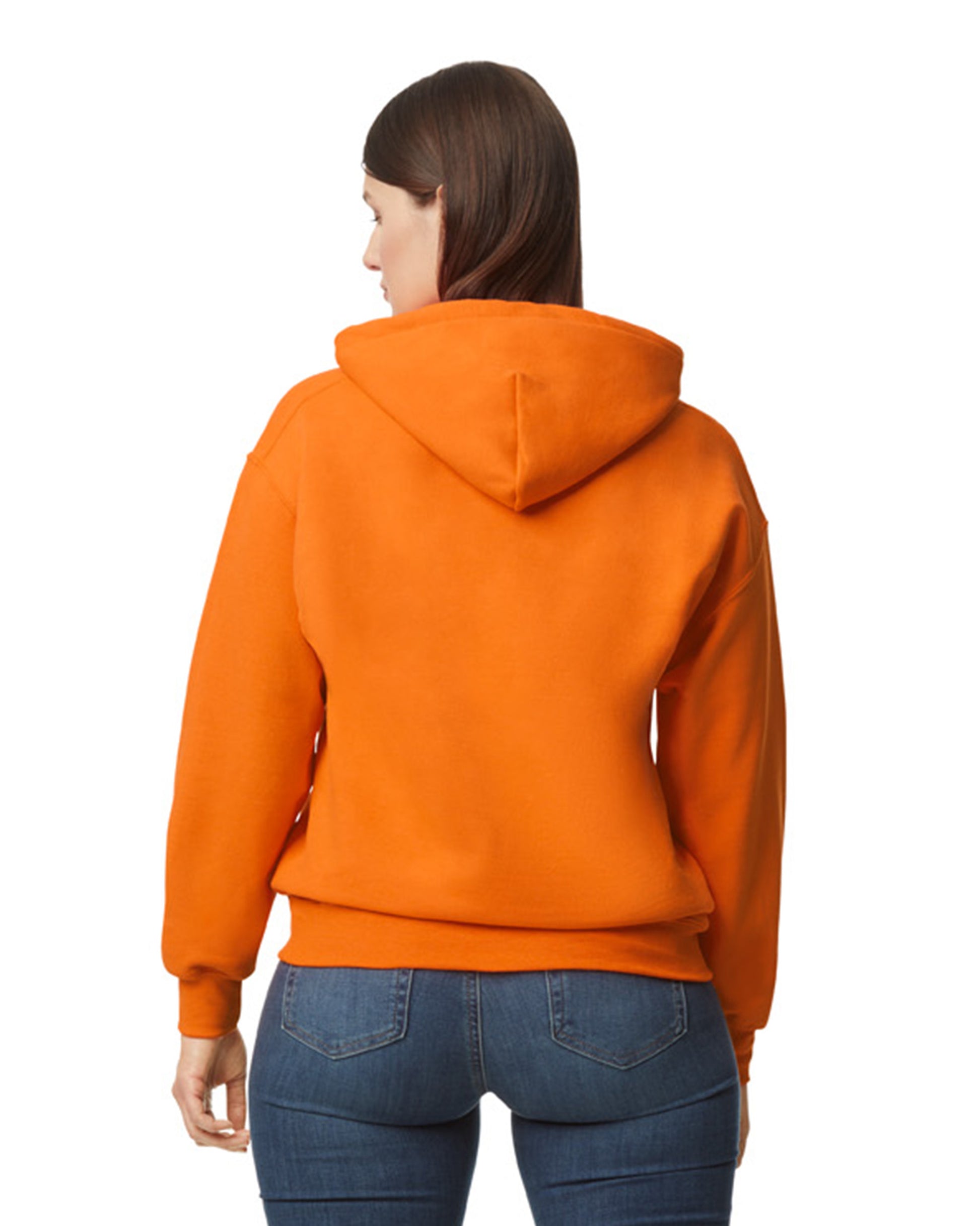 Unisex DryBlend®  50/50 Hoodie - High Viz Safety Orange