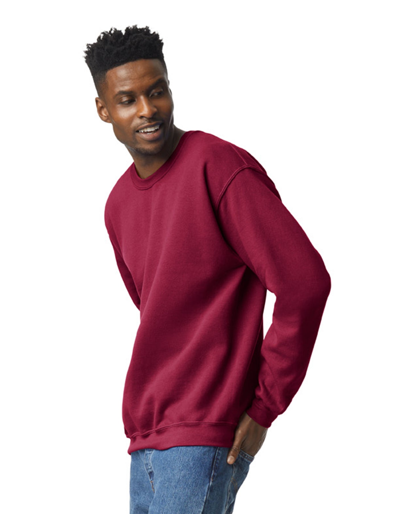 Unisex Heavy Blend��� 50/50 Fleece Crew - Garnet