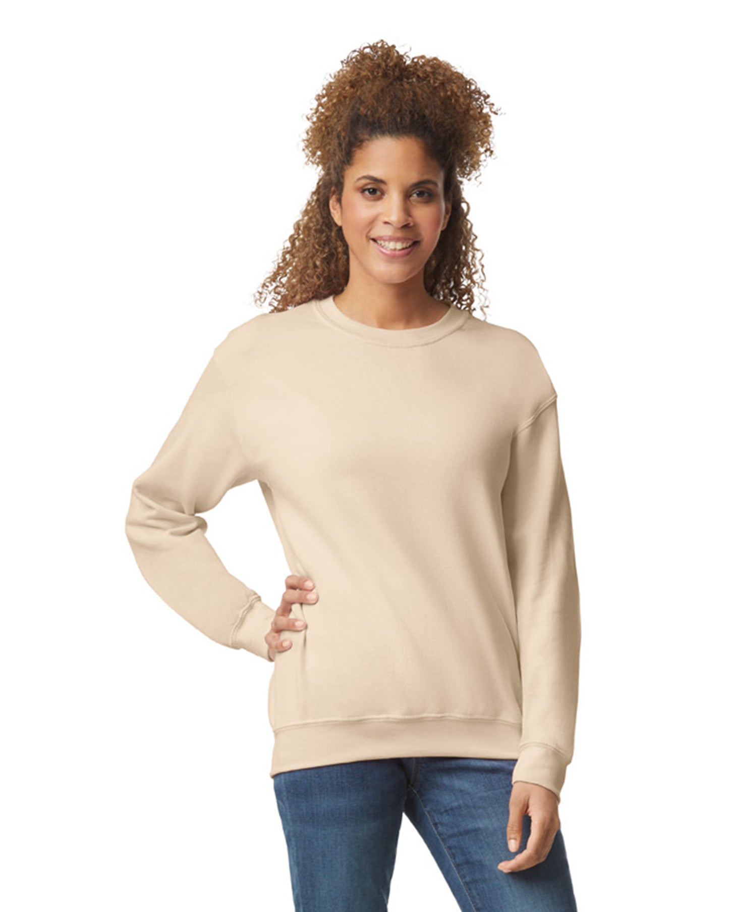 Unisex Heavy Blend��� 50/50 Fleece Crew - Sand