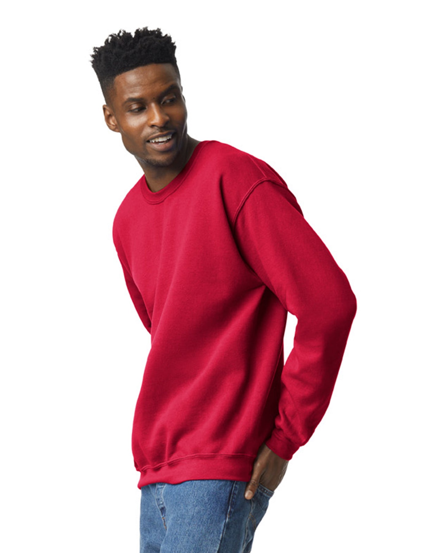 Unisex Heavy Blend��� 50/50 Fleece Crew - Cherry Red