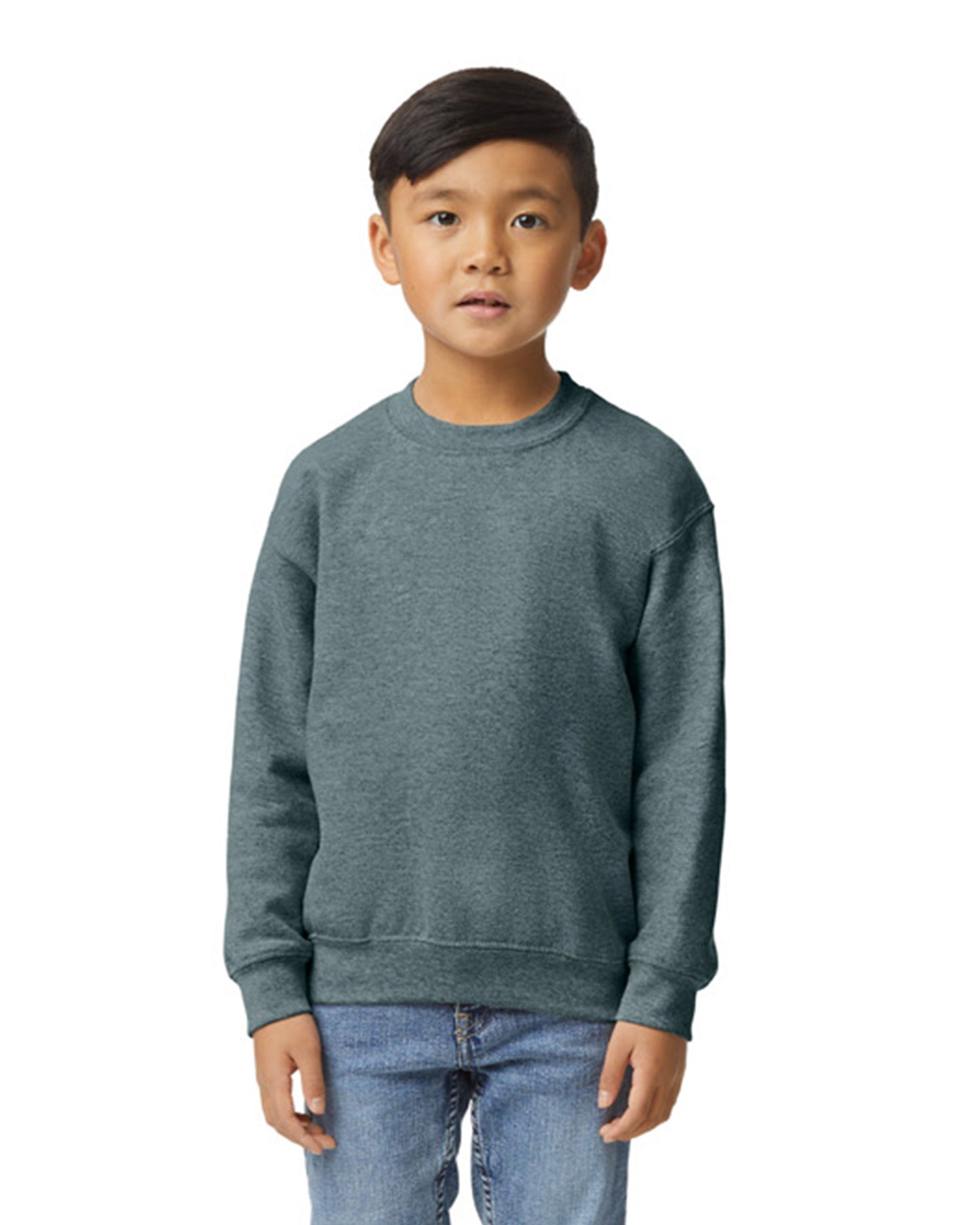 Youth Heavy Blend��� 50/50 Fleece Crew - Dark Heather