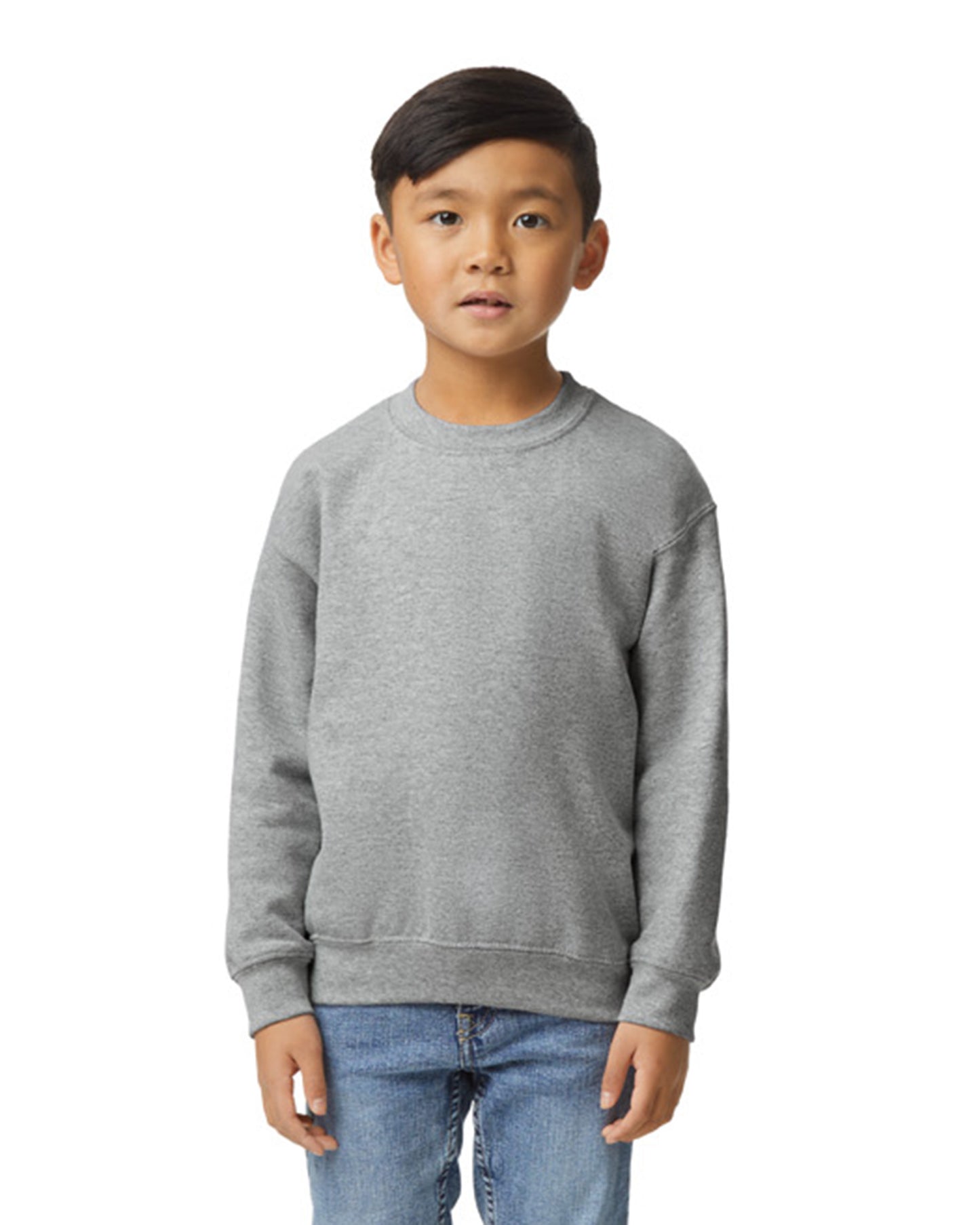 Youth Heavy Blend��� 50/50 Fleece Crew - Sport Gray