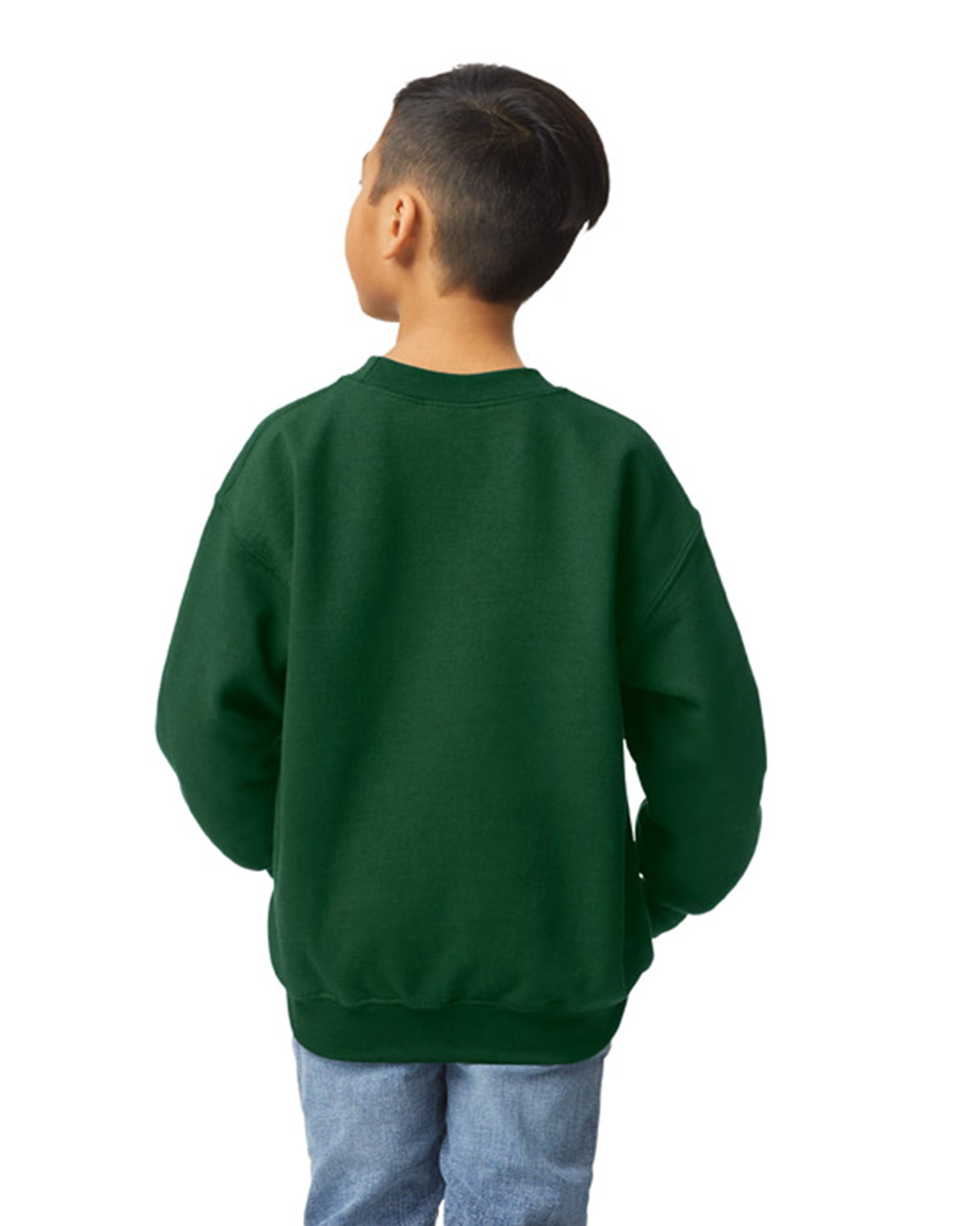 Youth Heavy Blend��� 50/50 Fleece Crew - Forest Green