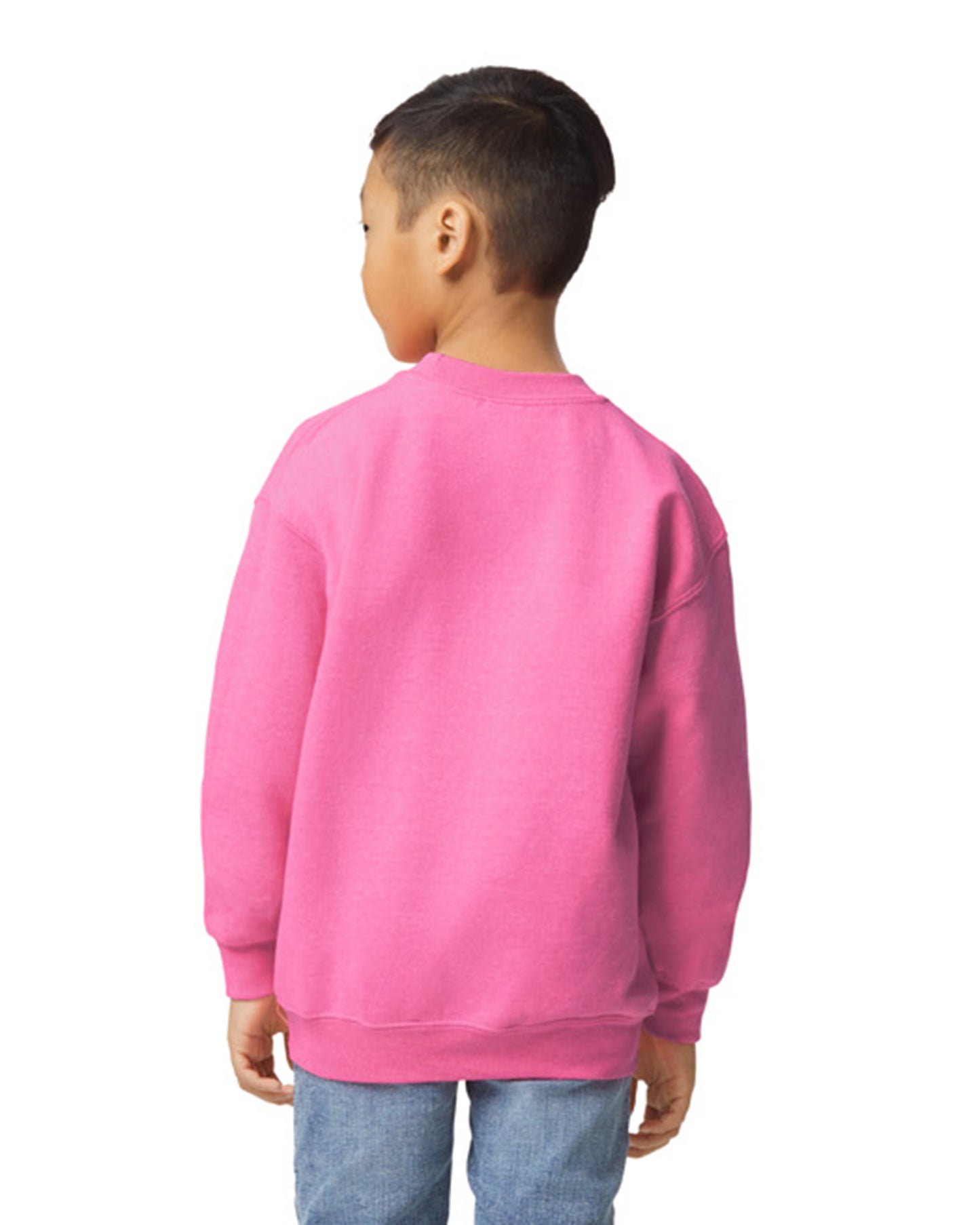 Youth Heavy Blend��� 50/50 Fleece Crew - Safety Pink
