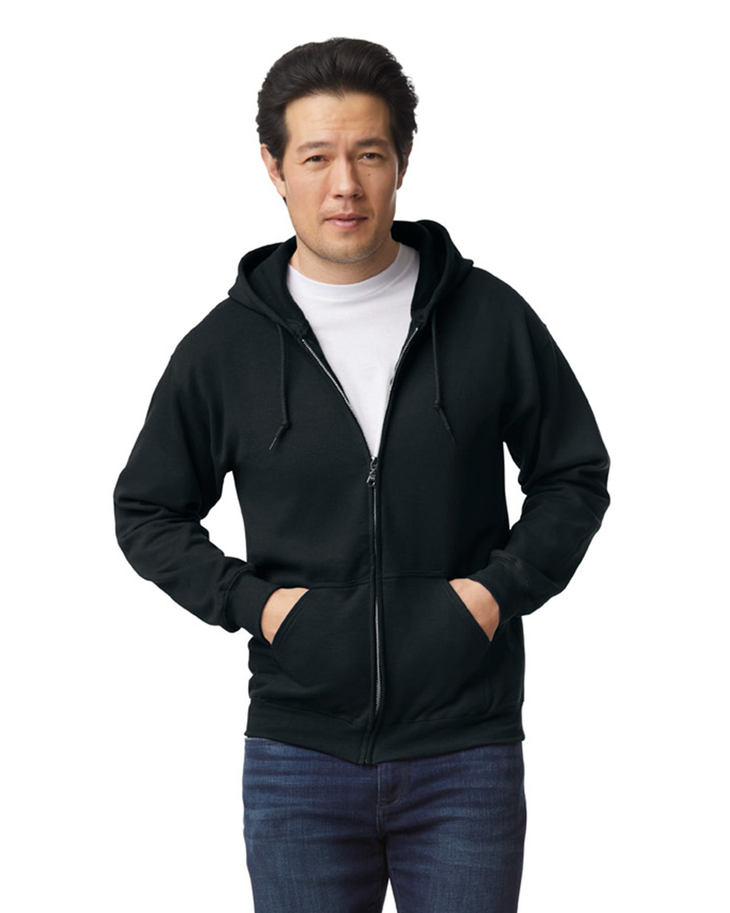 Unisex Heavy Blend™ 50/50 Full-Zip Hoodie - Black
