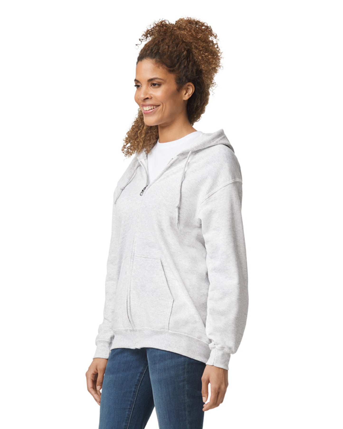 Unisex Heavy Blend™ 50/50 Full-Zip Hoodie - Ash