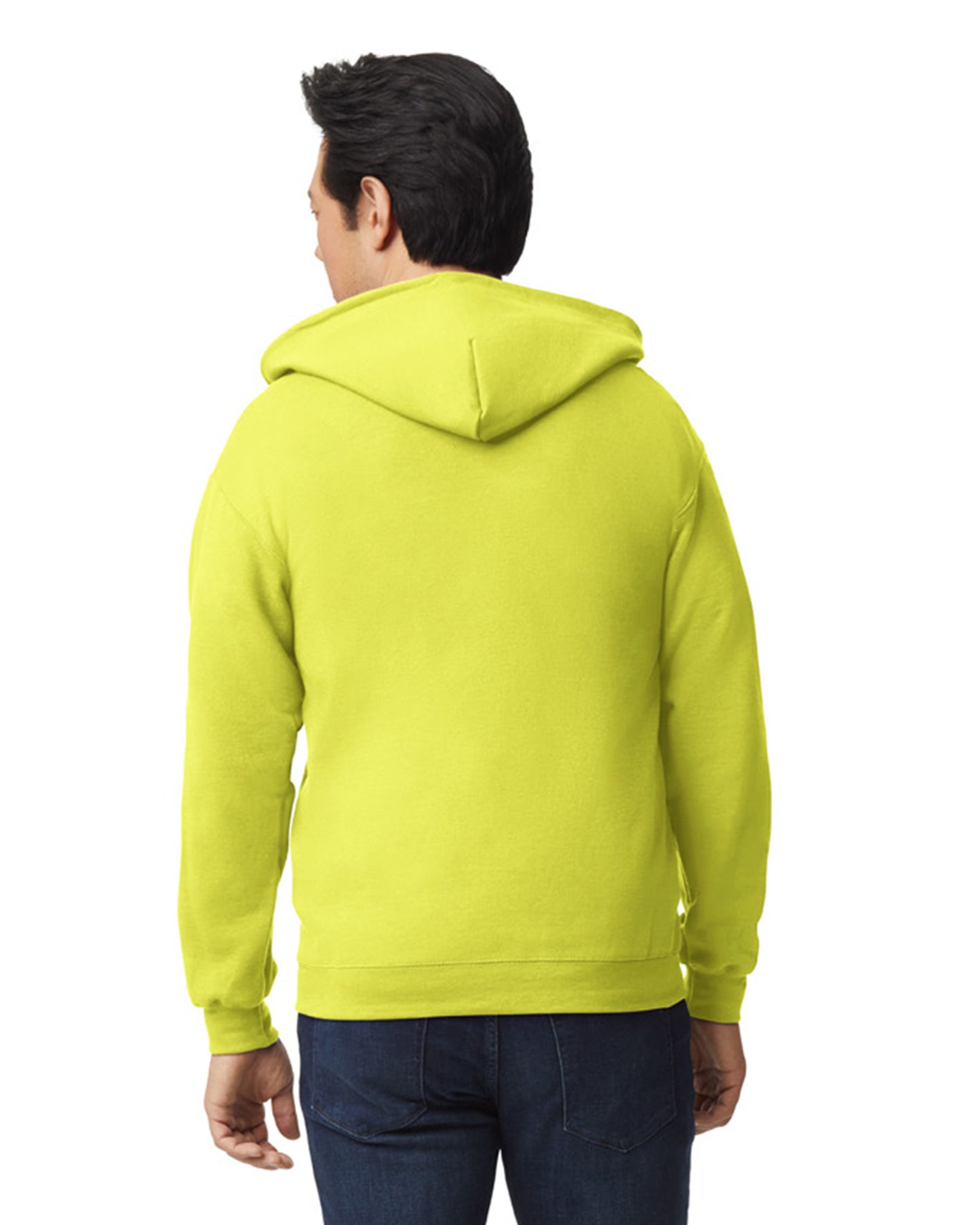Unisex Heavy Blend™ 50/50 Full-Zip Hoodie - High Viz Safety Green