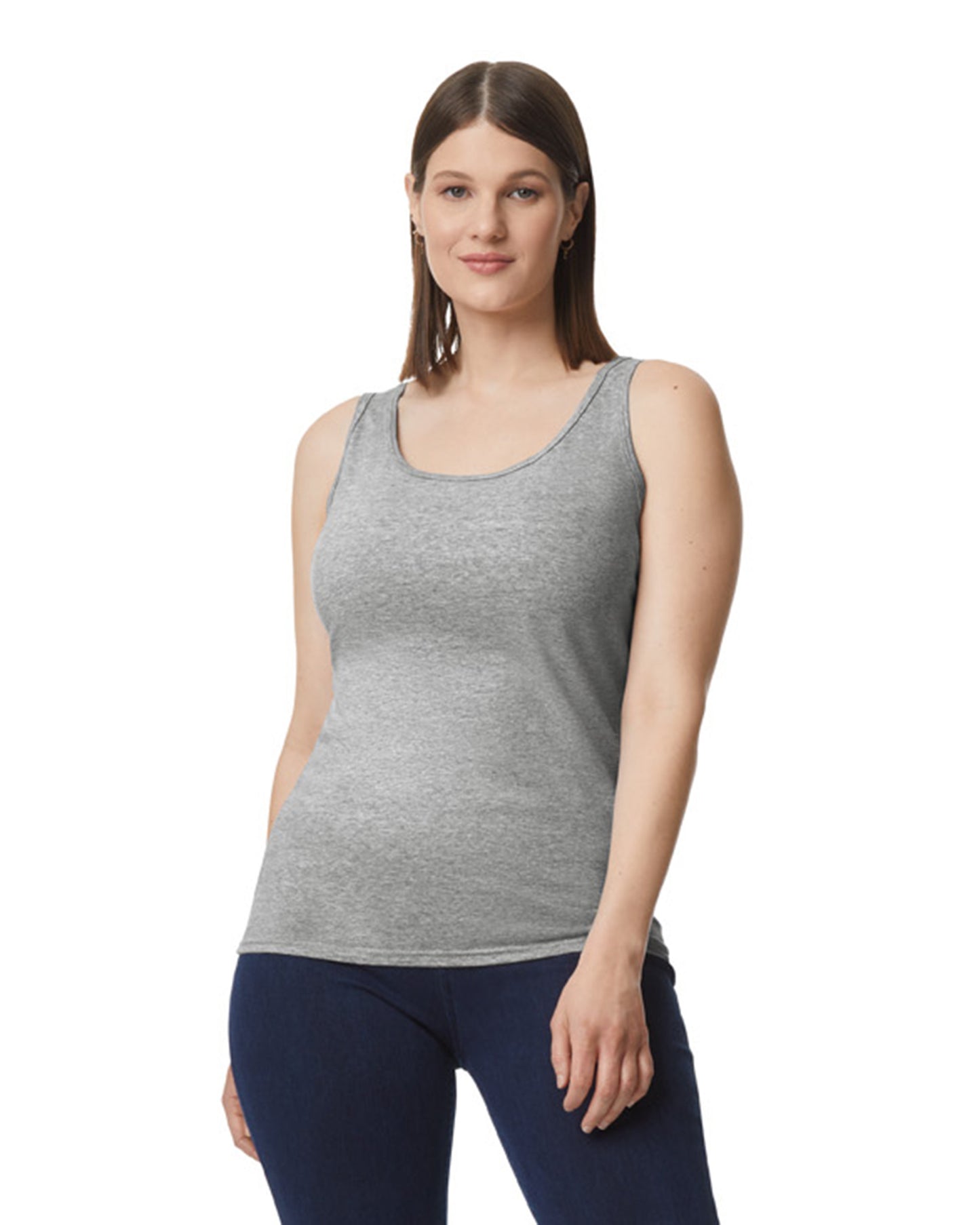 Women's Softstyle® Fitted Tank - Sport Gray