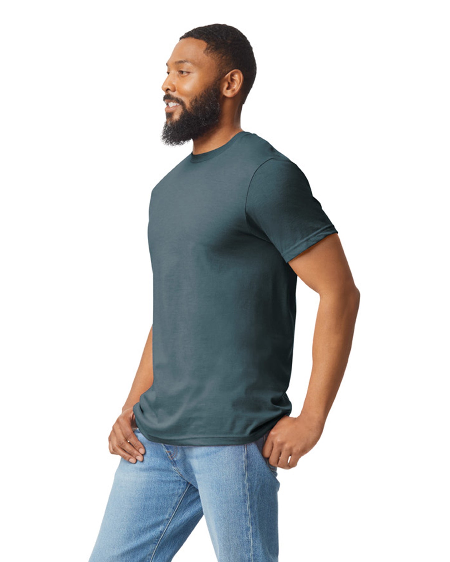 Unisex Softstyle CVC T-Shirt - Steel Blue