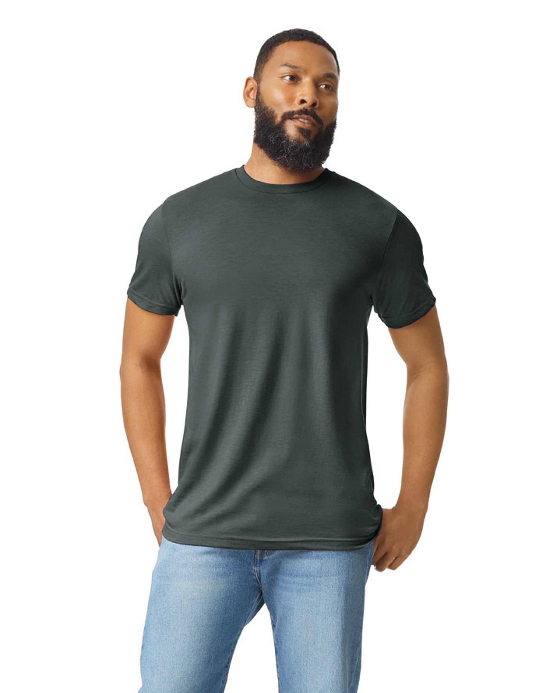 Unisex Softstyle CVC T-Shirt - Gunmetal